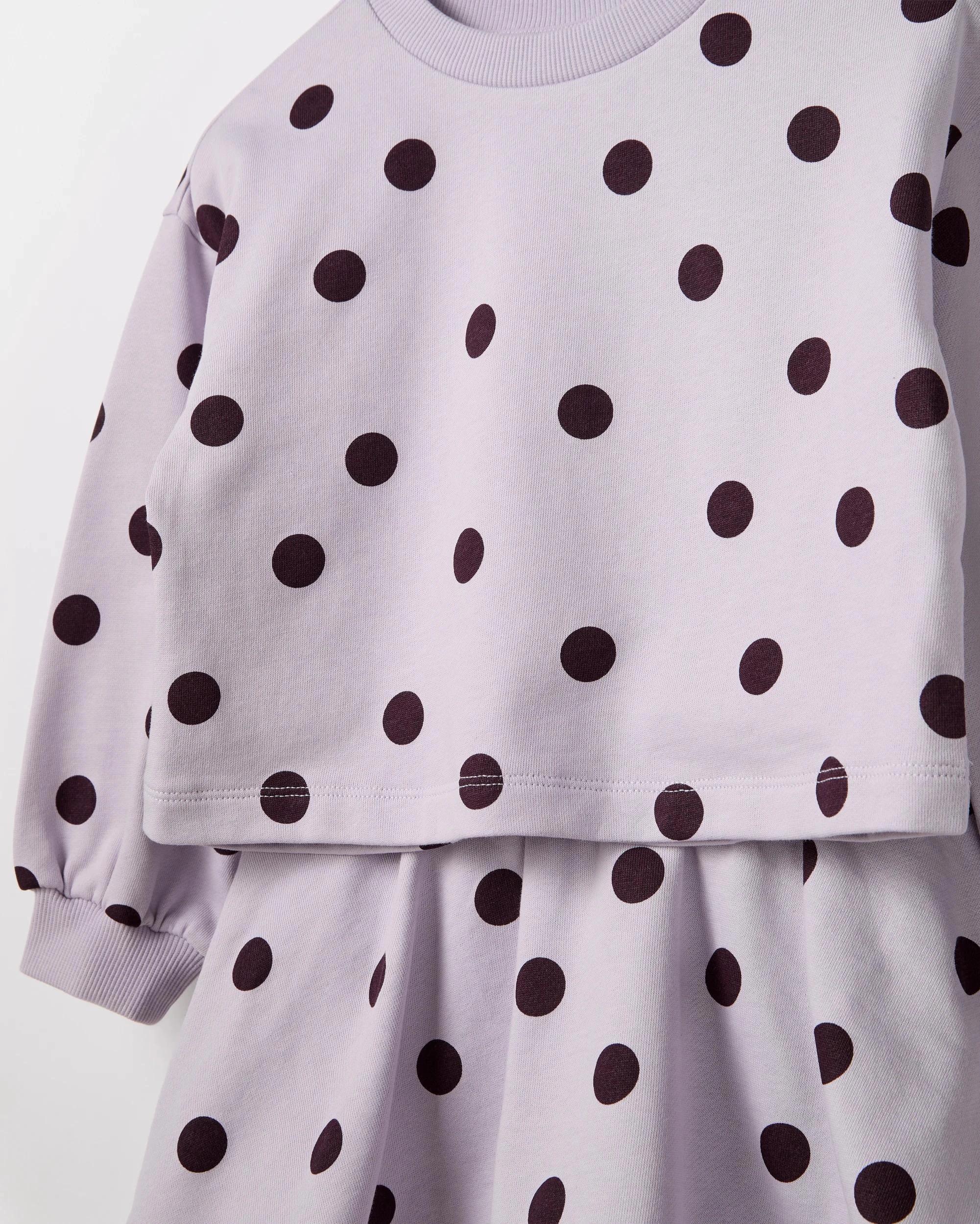 6 Target Australian Cotton Fleece Top and Skort 2 Piece Set AOP SPOTS PURPLE, 6 of 7