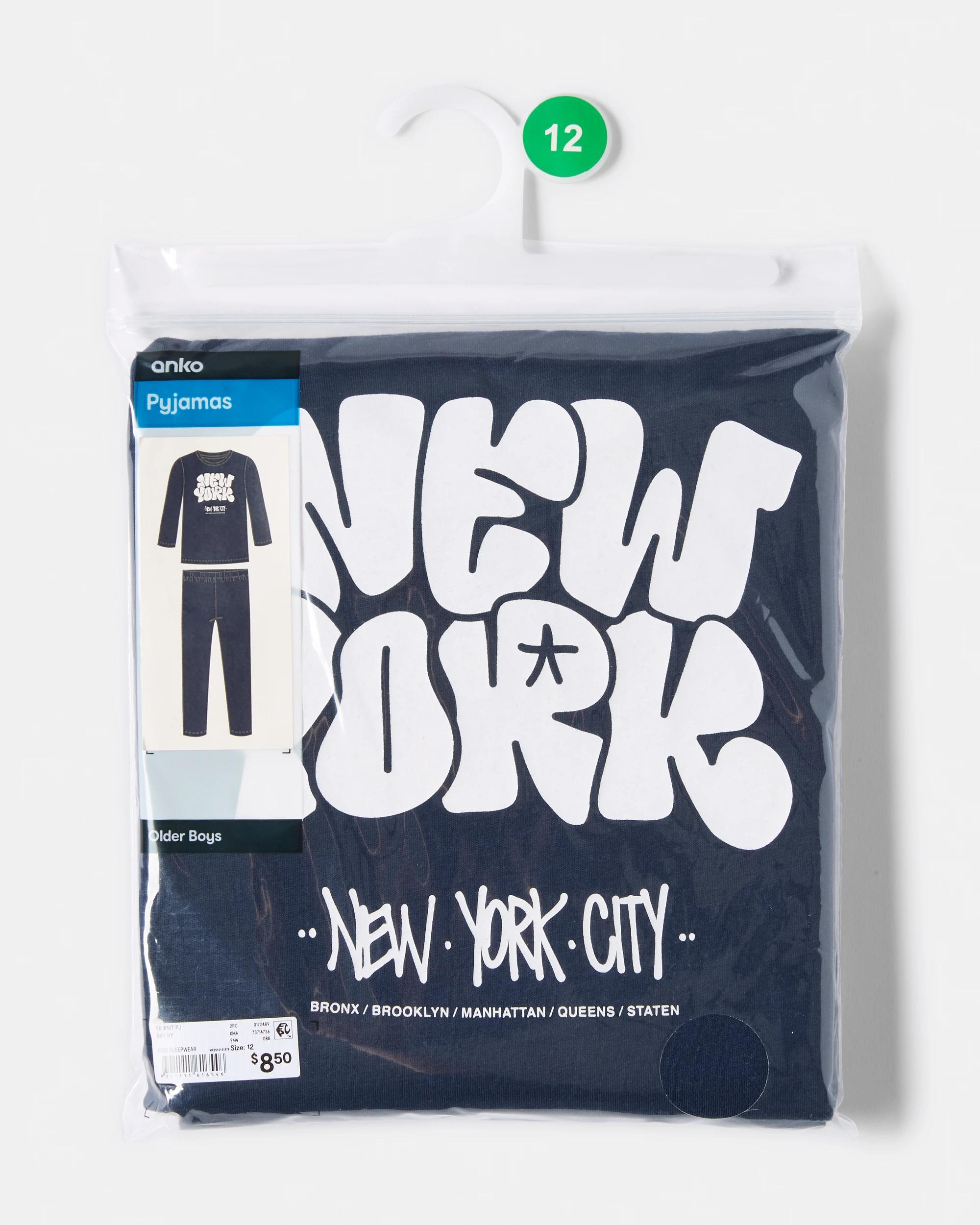 6 Knit Pyjama Set Nvy Ny, 6 of 8