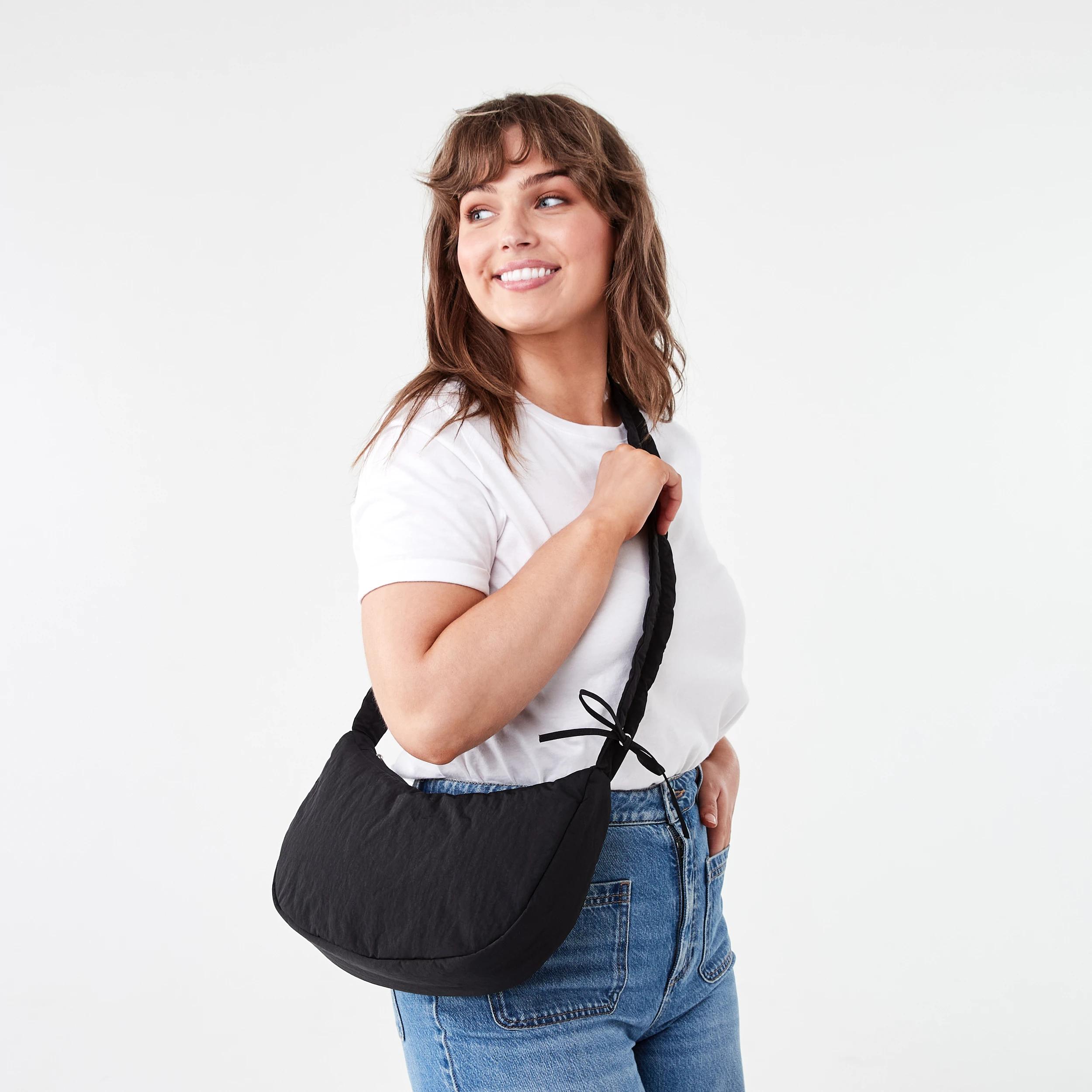 7 Urban Crescent Crossbody Bag Black, 7 of 7