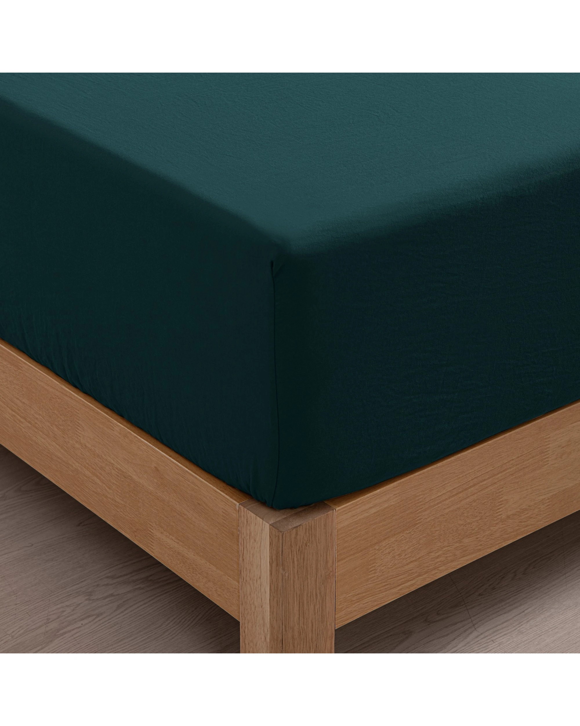 3 Dreamaker Superfine Washed Microfibre Sheet Set - Double Bed - Teal, 3 of 10