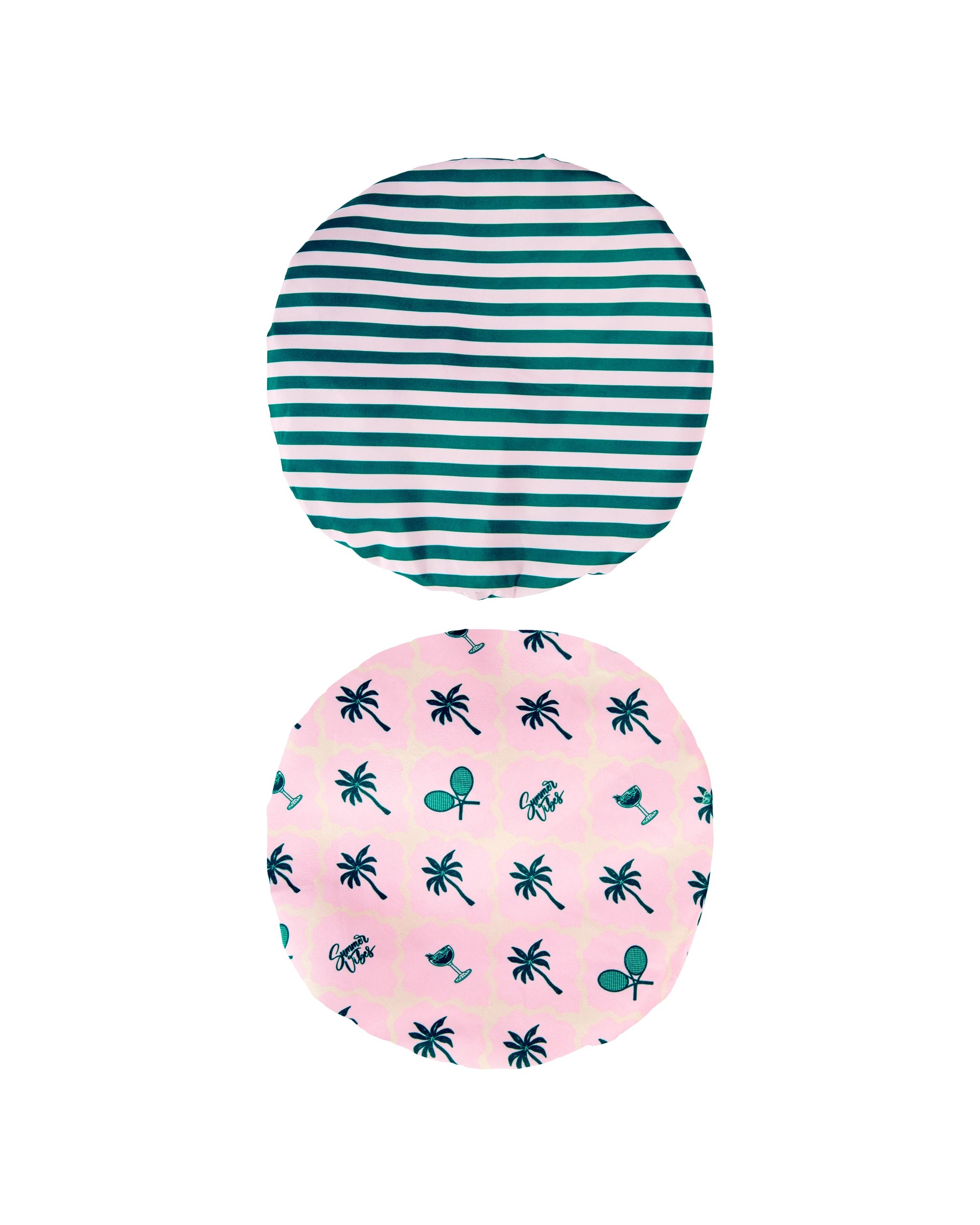 1 OXX Bodycare 2 Piece Summer Vacay Club Shower Caps, 1 of 4