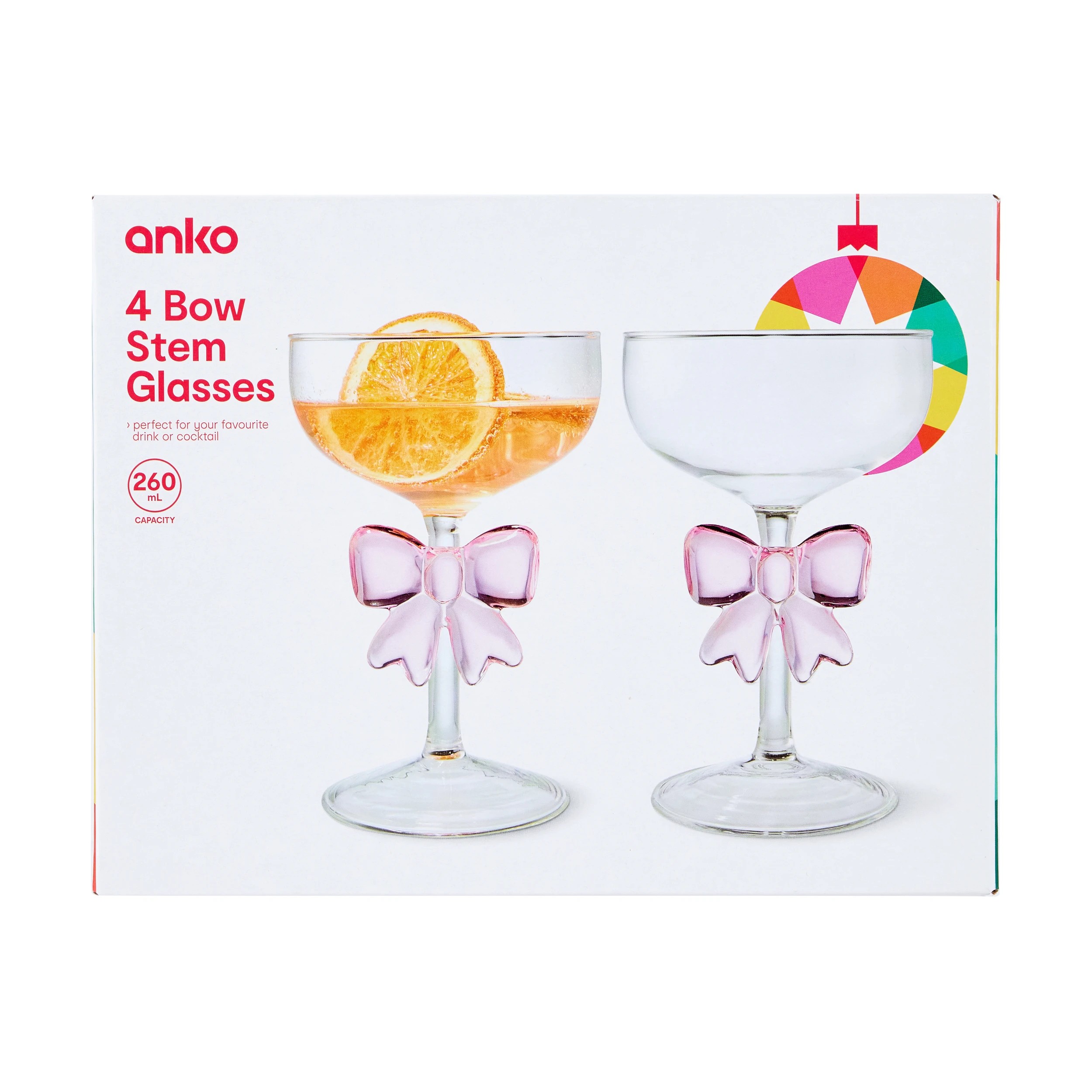 6 4 Bow Stem Glasses, 6 of 6