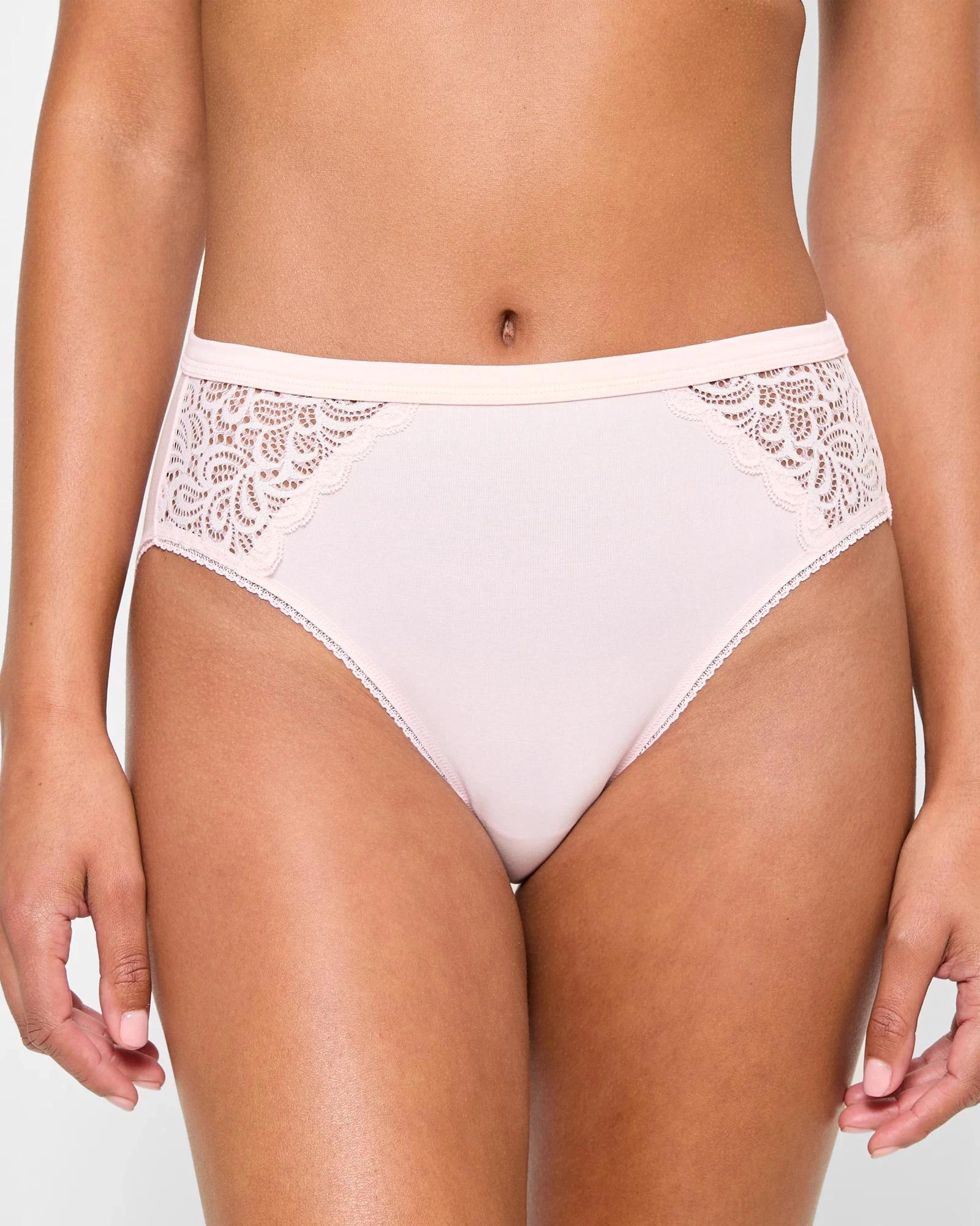 2 Target Woman Australian Cotton and Lace High Cut Briefs BLUSHING PINK, 2 of 4