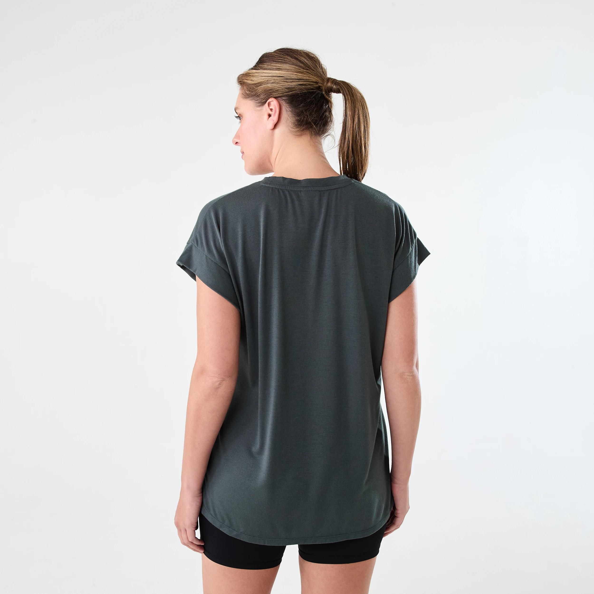 3 Everlast Womens Relaxed Longline T-shirt EVERLAST COLLEGIATE CHARCOAL, 3 of 6