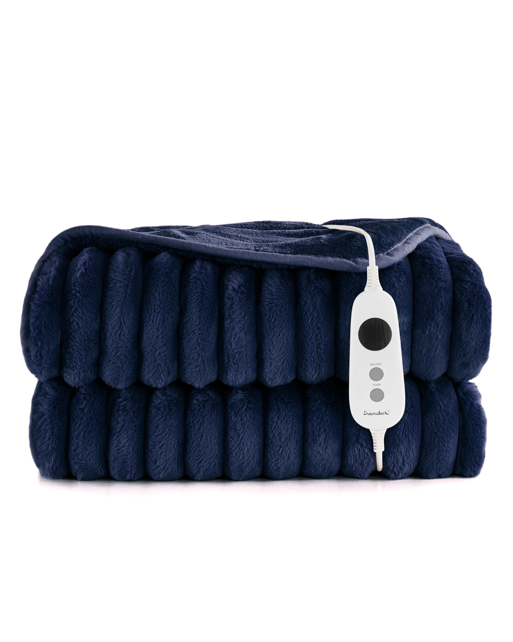 2 Dreamaker Cirra Chunky Embossed Fleece Heated Throw 180x200cm - Midnight Blue, 2 of 10