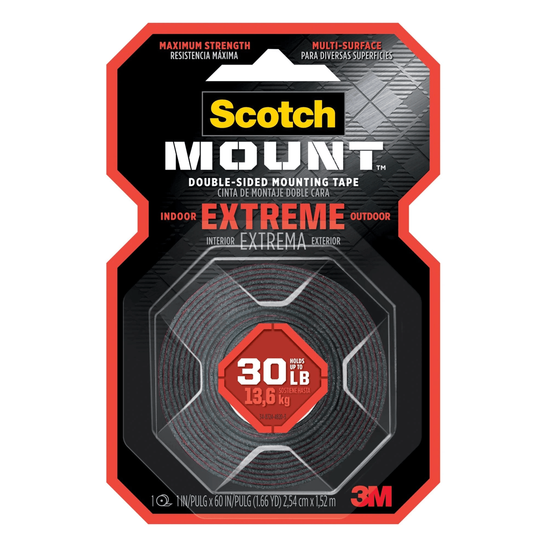 1 3M Scotch Mount Double-Sided Extreme Mounting Tape - Multi, 1 of 1