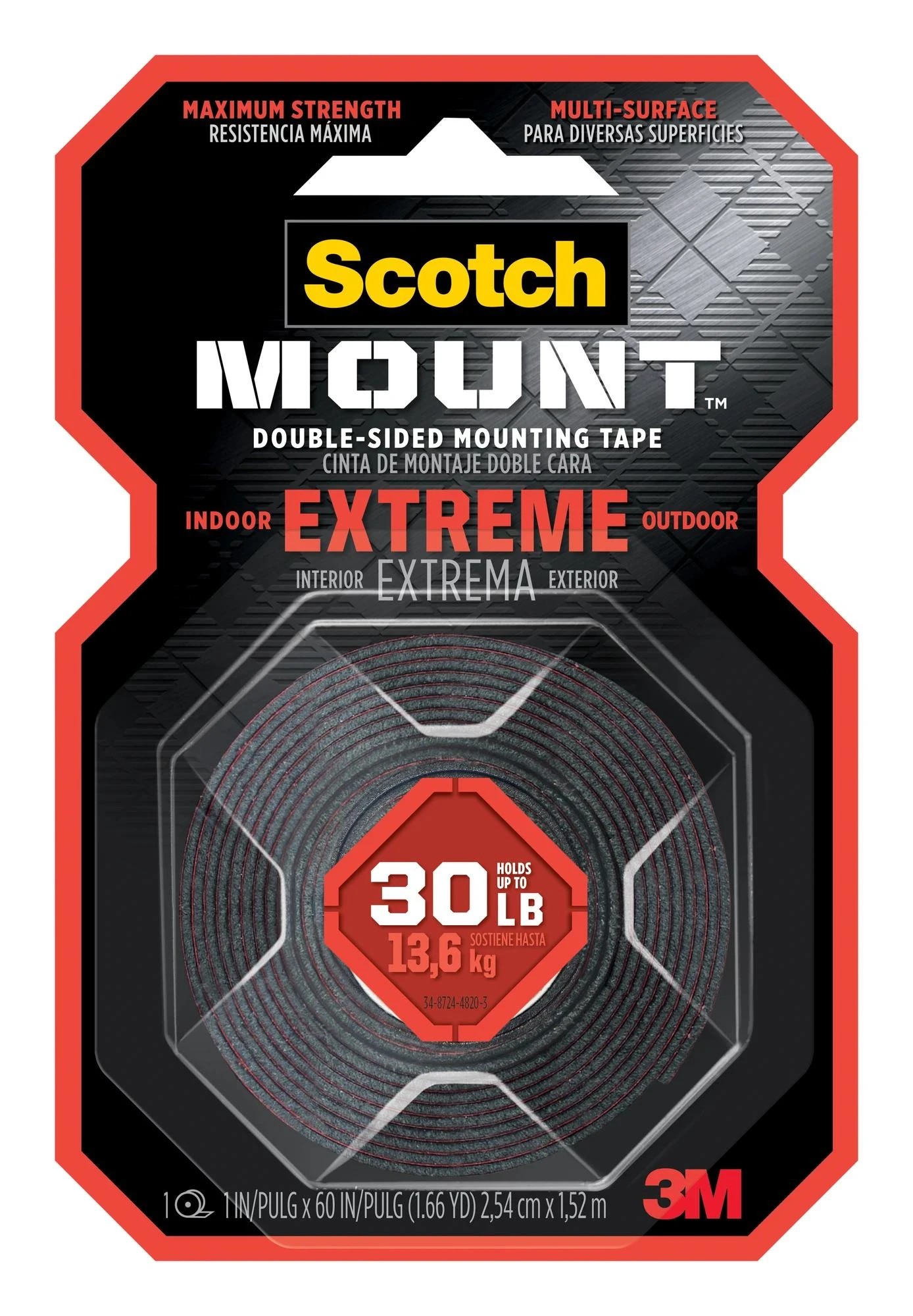 1 3M Scotch Mount Double-Sided Extreme Mounting Tape - Multi, 1 of 1