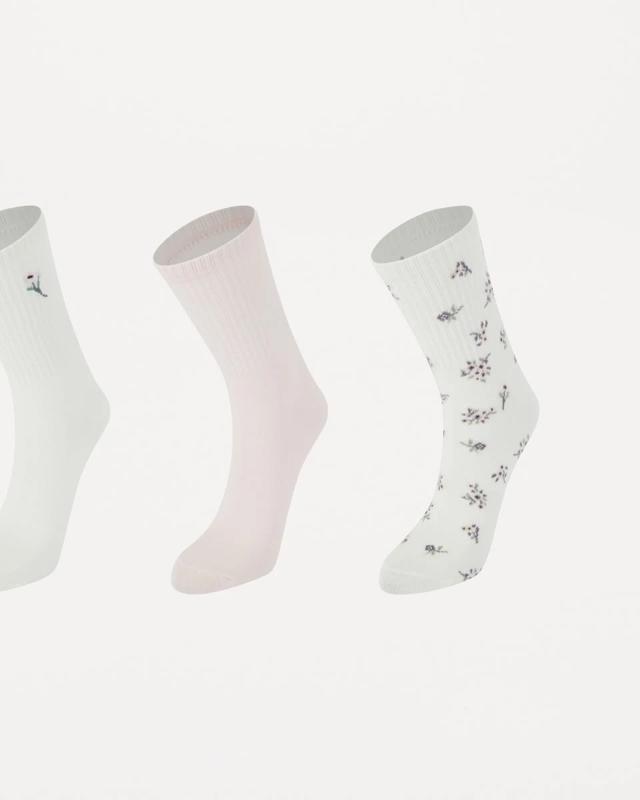 3 Pack Rib Quarter Crew S