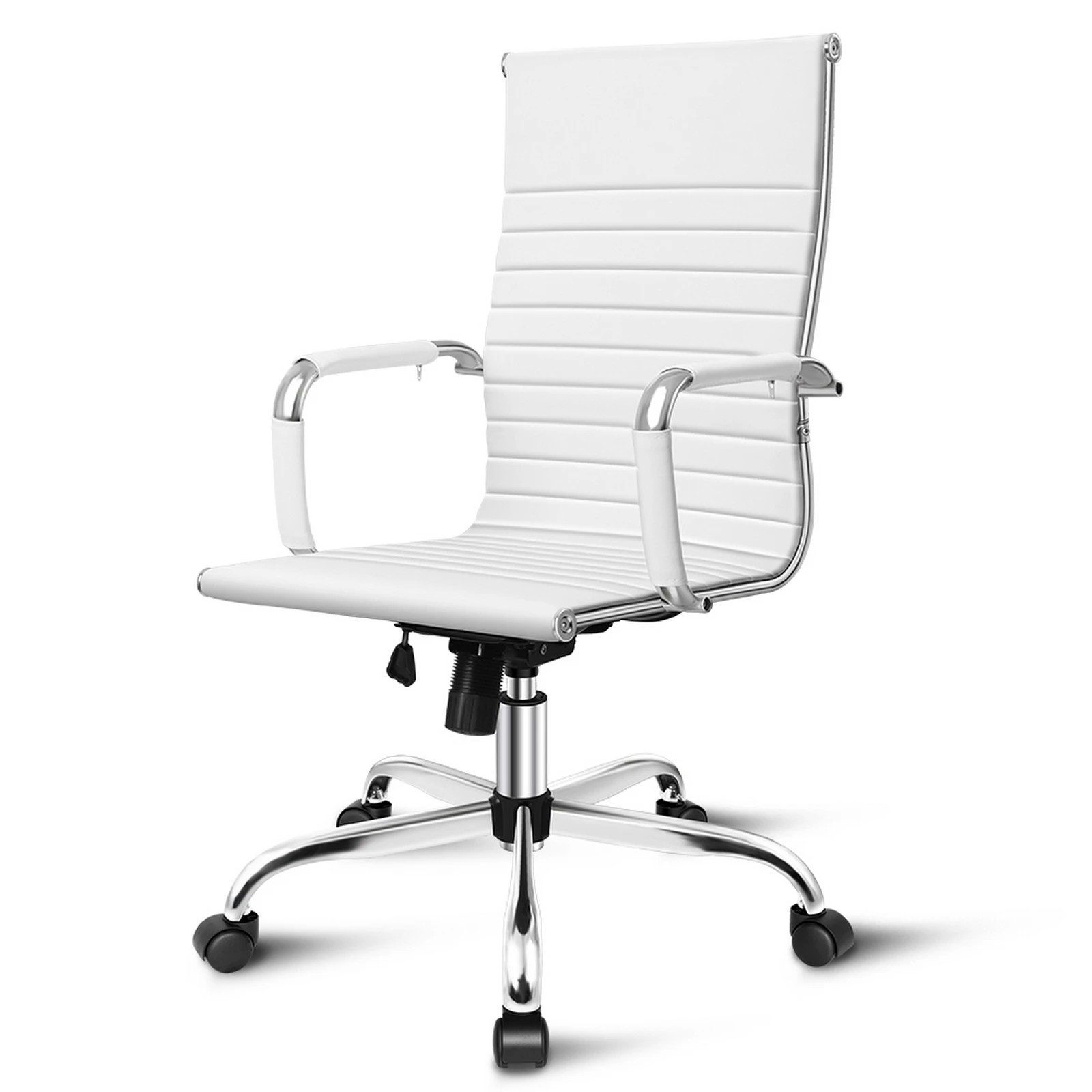 1 Alfordson Office Chair Ergonomic Executive Computer Seat Gaming High Back - White, 1 of 10