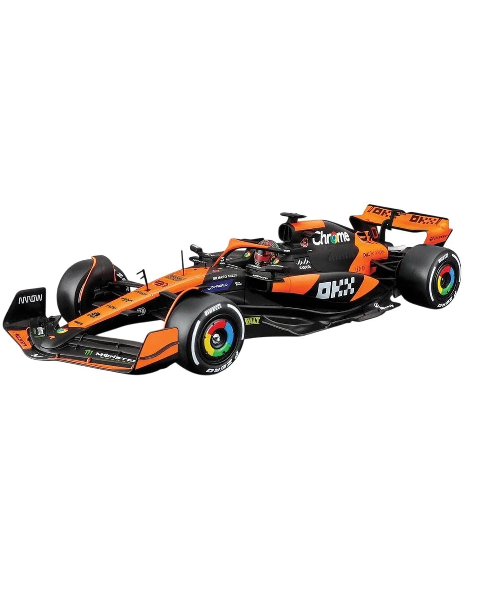 2 Bburago F1 2024 McLaren MCL38 #81 Piastri with Helmet 1:24 Diecast Model Kit, 2 of 9