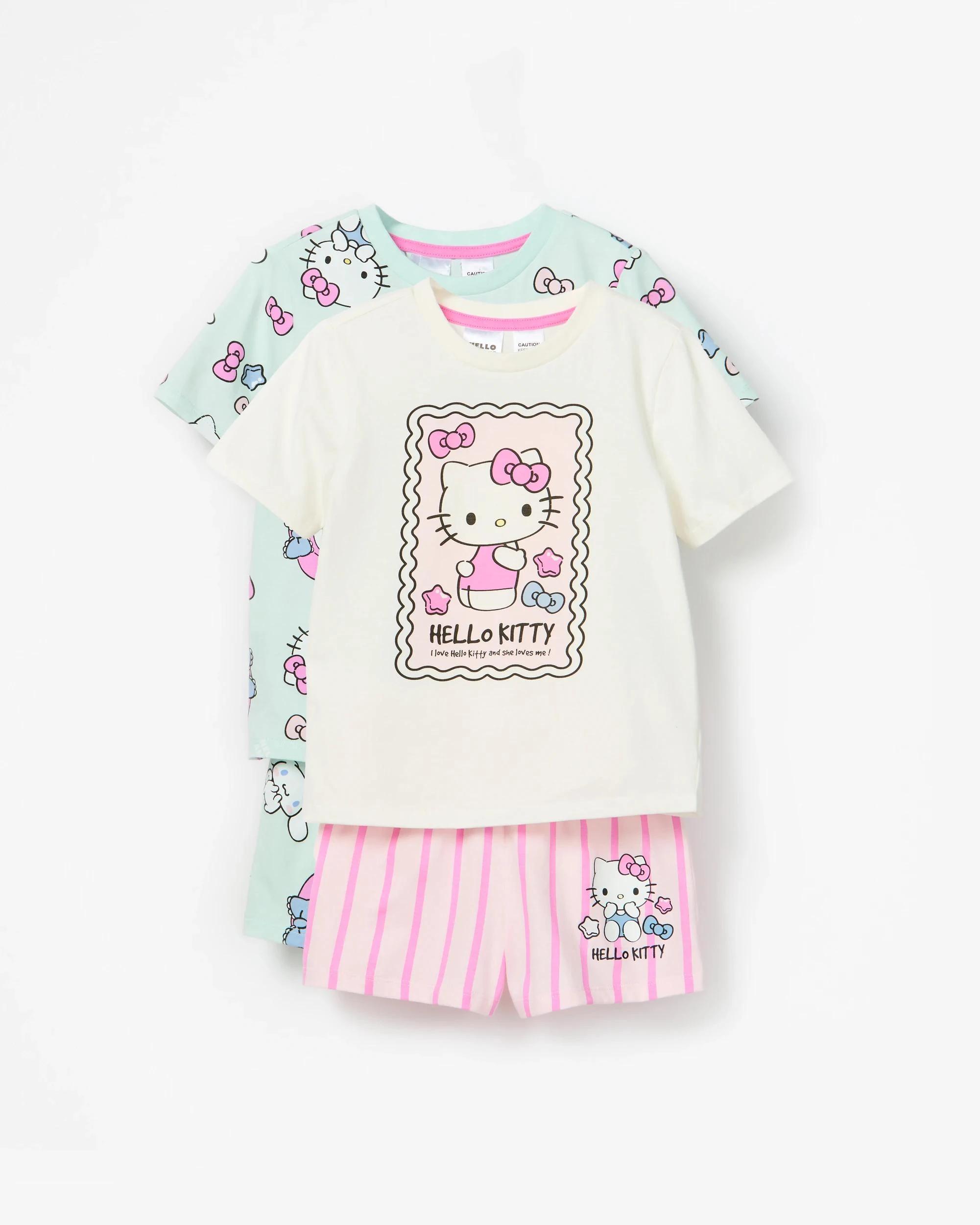 1 Hello Kitty Australian Cotton Younger Girls Pyjama Set 2 Pack HELLO KITTY, 1 of 7