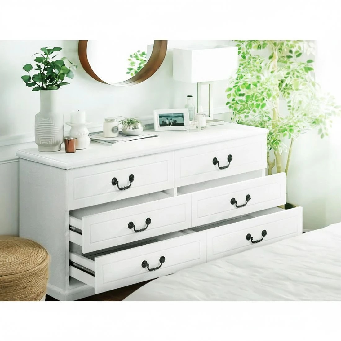 3 Artiss 6 Chest of Drawers - White, 3 of 5