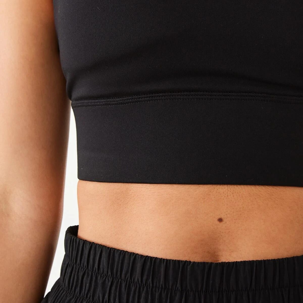 8 Active Womens Ultrasoft Strappy Crop Top BLACK, 8 of 8