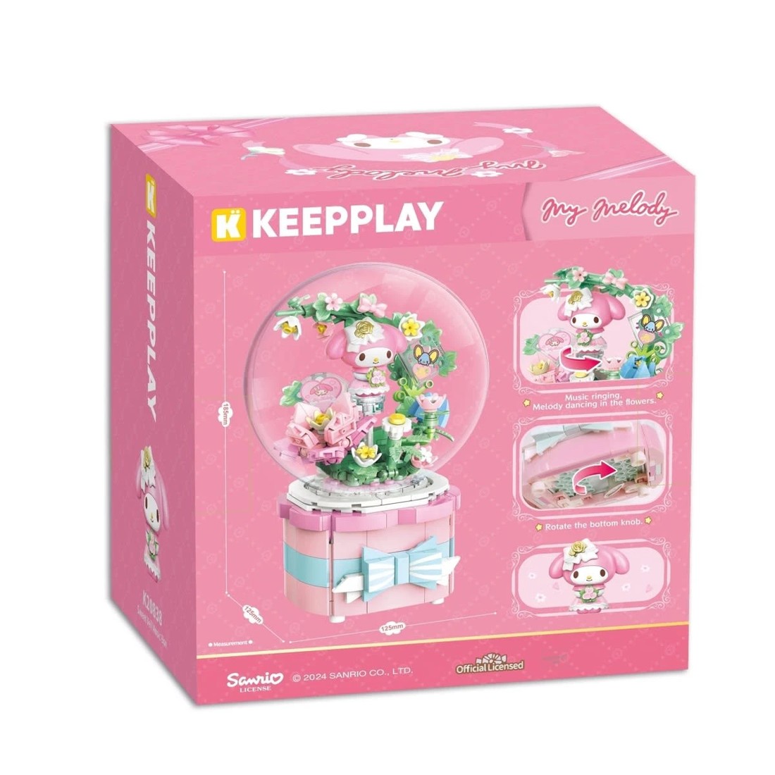 5 328 Piece Hello Kitty Keepplay My Melody Sweet Veil Music Box, 5 of 5
