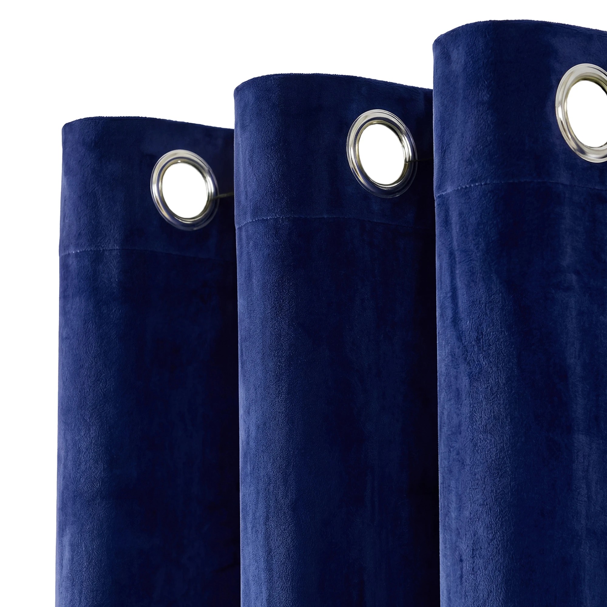 5 Marlow Velvet Blackout Curtains 2-Panel Room Darkening Eyelet Curtains 132x213cm, 5 of 8