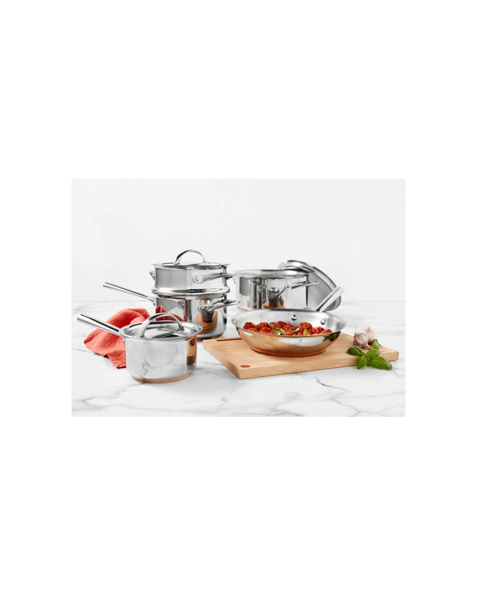 3 Essteele 5pc Per Vita Milkpan/Saucepan/Stockpot/Skillet/Steamer Cookware Set - Silver, 3 of 4