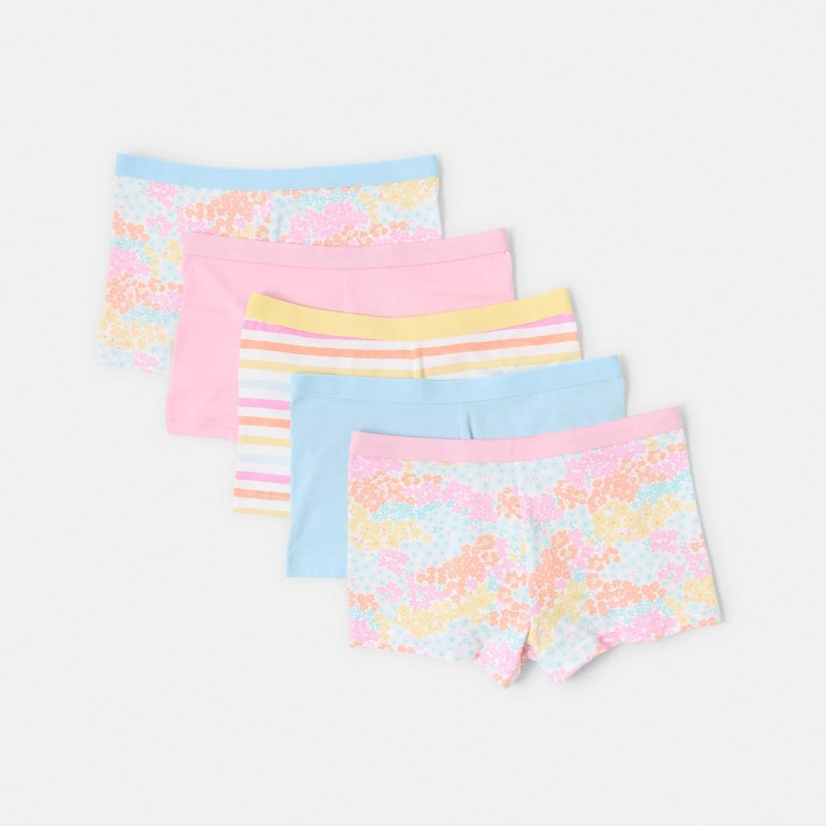 1 5 Pack Print Shorties WATERCOLOUR FLORAL, 1 of 8