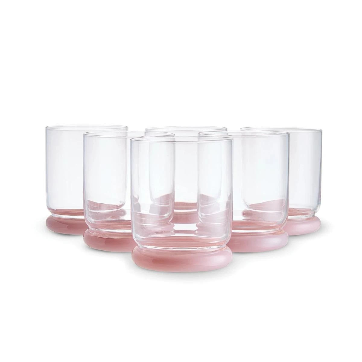 1 6 Pink Bubble Tumbler Glasses, 1 of 7