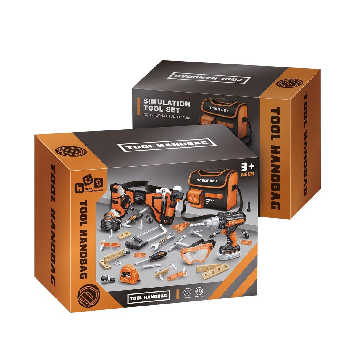 4 AUSWAY Kids 48pcs Tool Set Childrens Plastic Construction Toys, 4 of 4