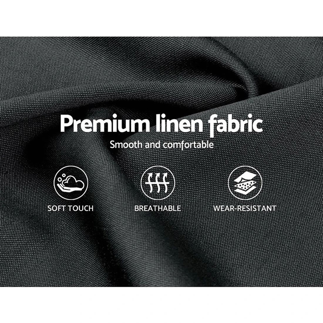 6 Artiss Bed Frame King Size Upholstered Padded Headboard Bedroom Furniture Modern Decor Sturdy - Grey, 6 of 10