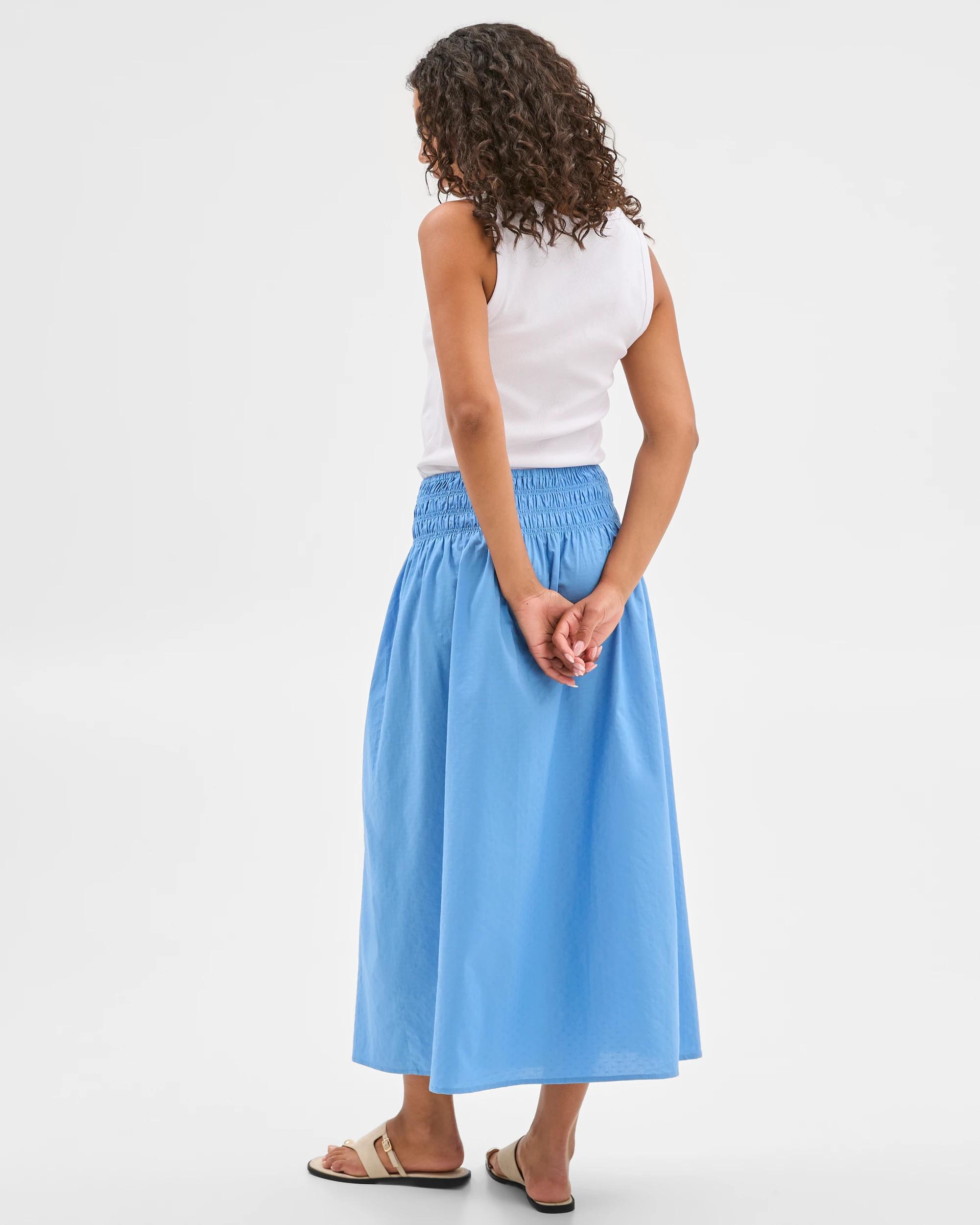 5 Target Resort Shirred Waist Skirt BLUE, 5 of 5