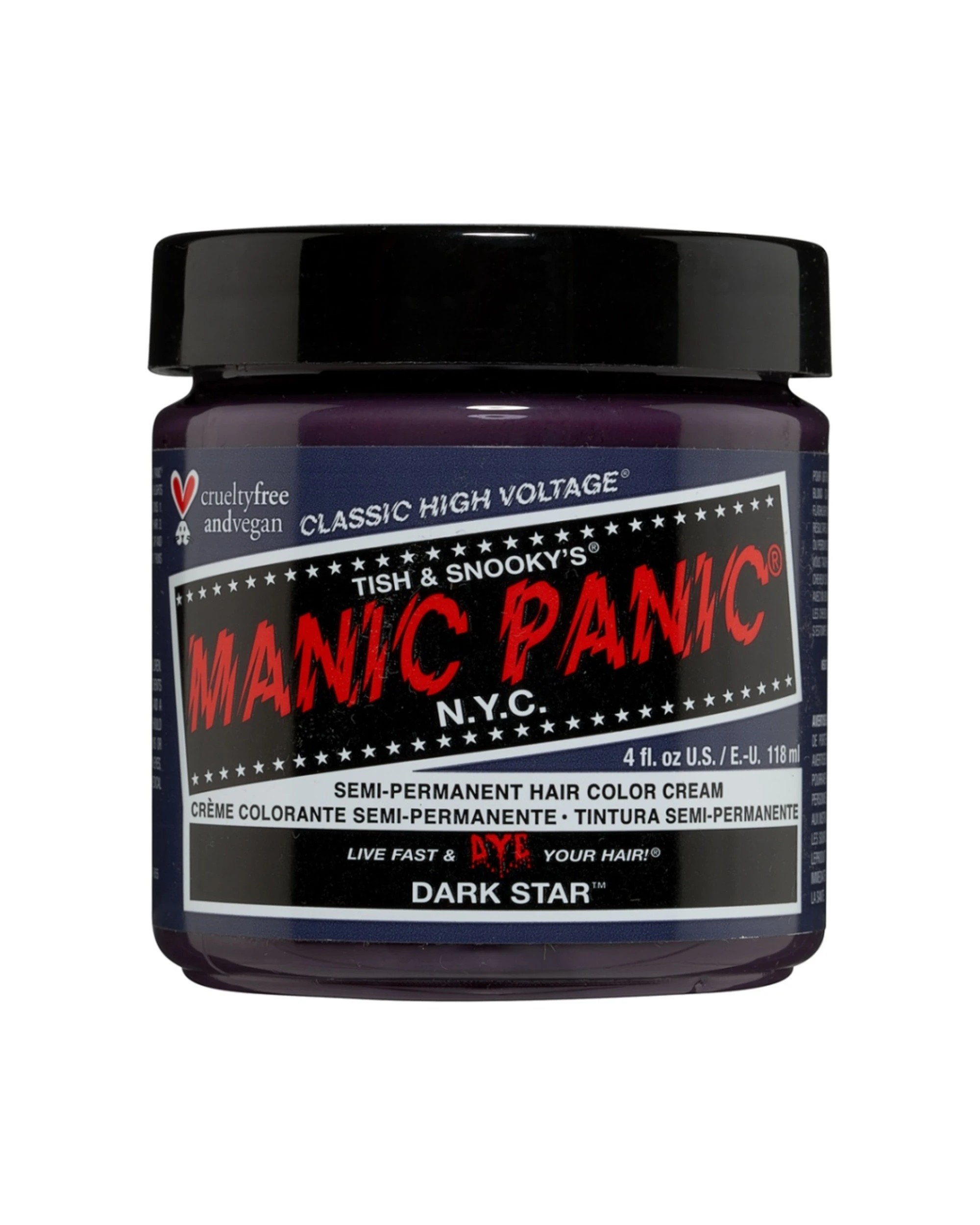 1 Manic Panic High Voltage Classic Hair Colour 118ml Dark Star - Purple, 1 of 2