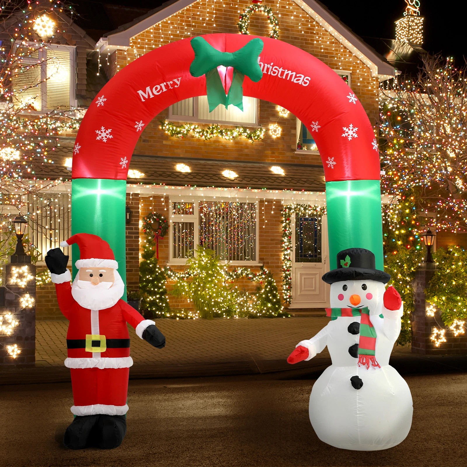 2 Tinseltown 2.4m Christmas Inflatable Archway Xmas Led Lights Outdoor Decoration
 - Multi, 2 of 9