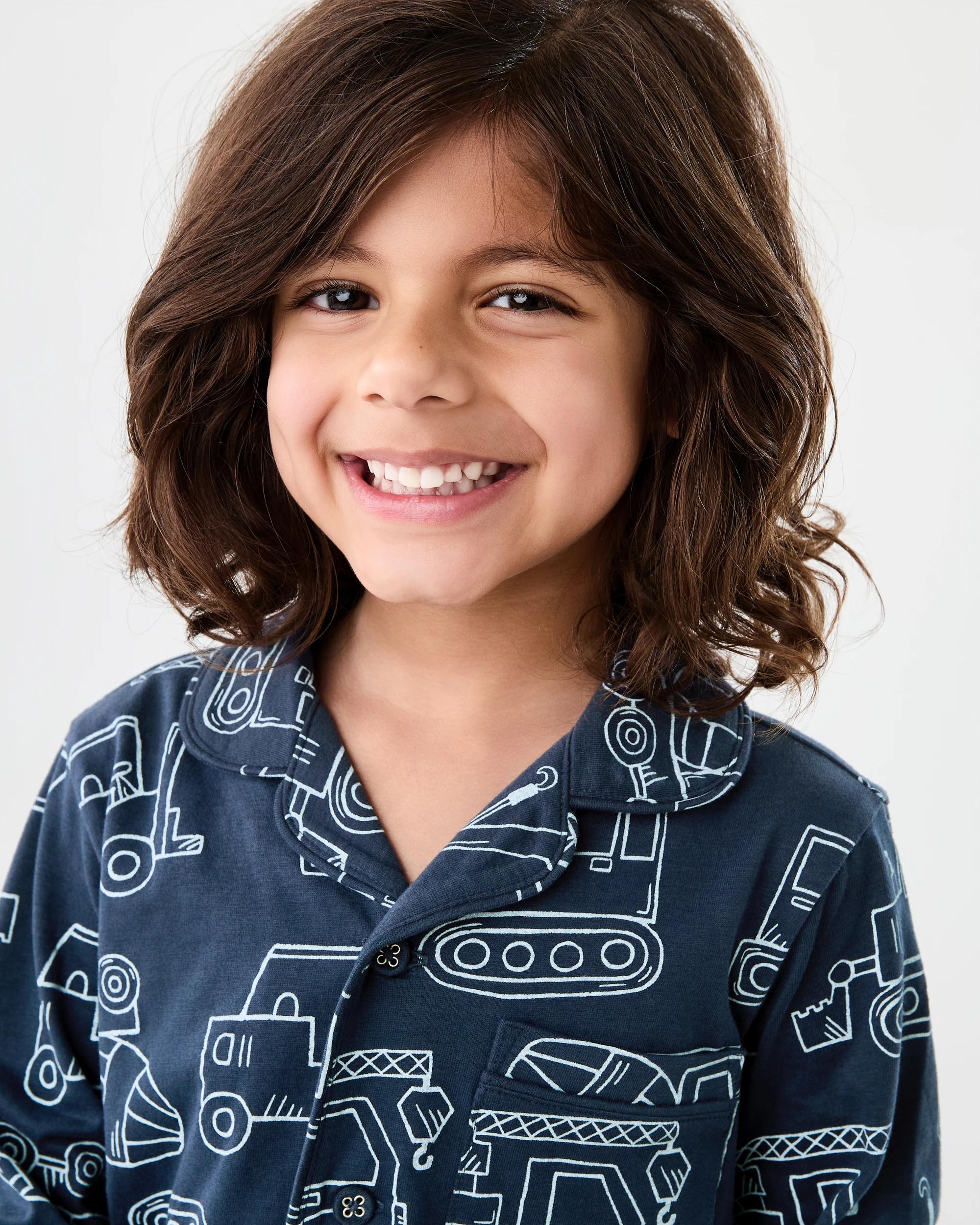 2 Button Through Pyjama Set Nvy Dig, 2 of 6