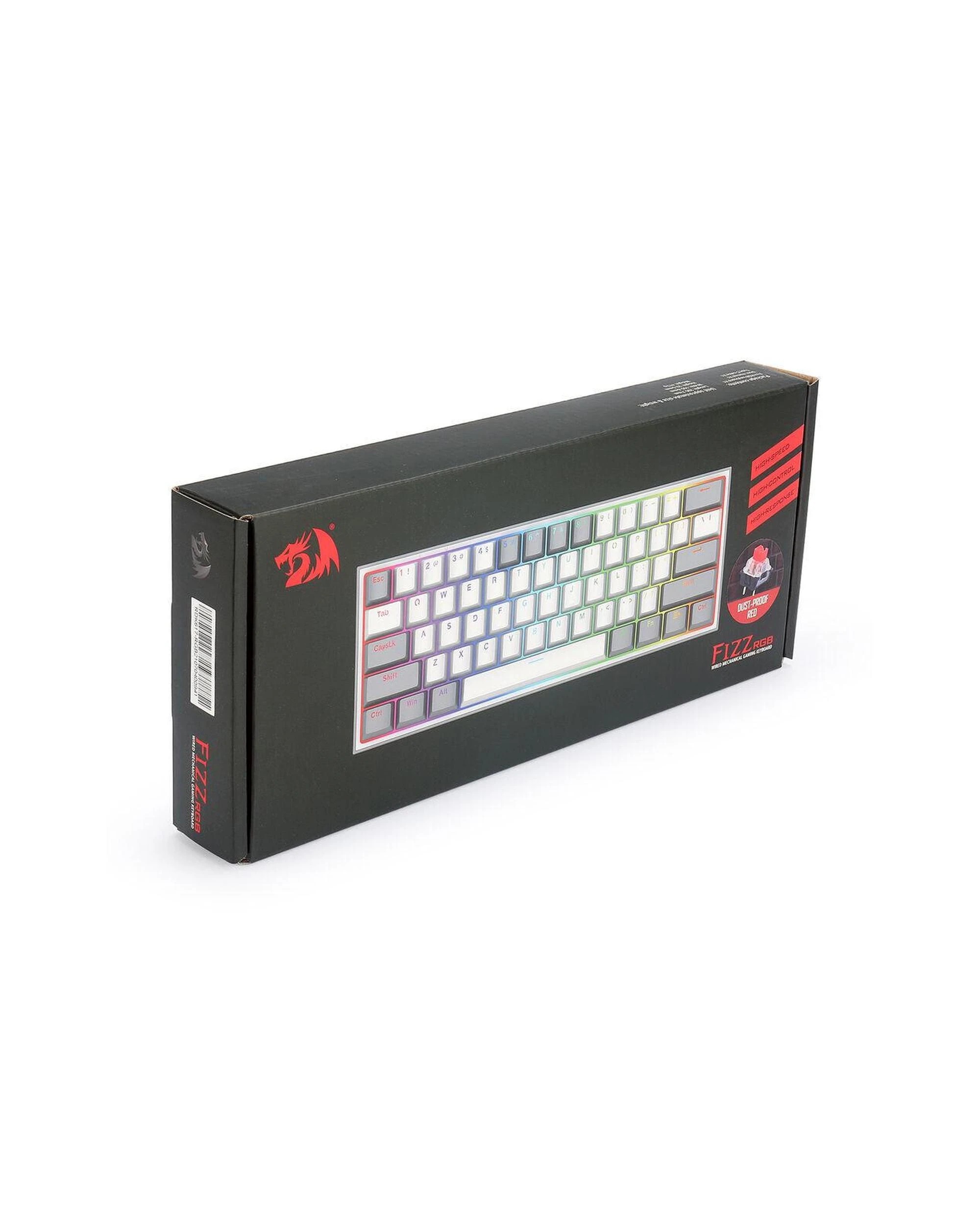 10 Redragon K617RGB Fizz WhiteGrey 60% Wired Mechanical Keyboard, 10 of 10