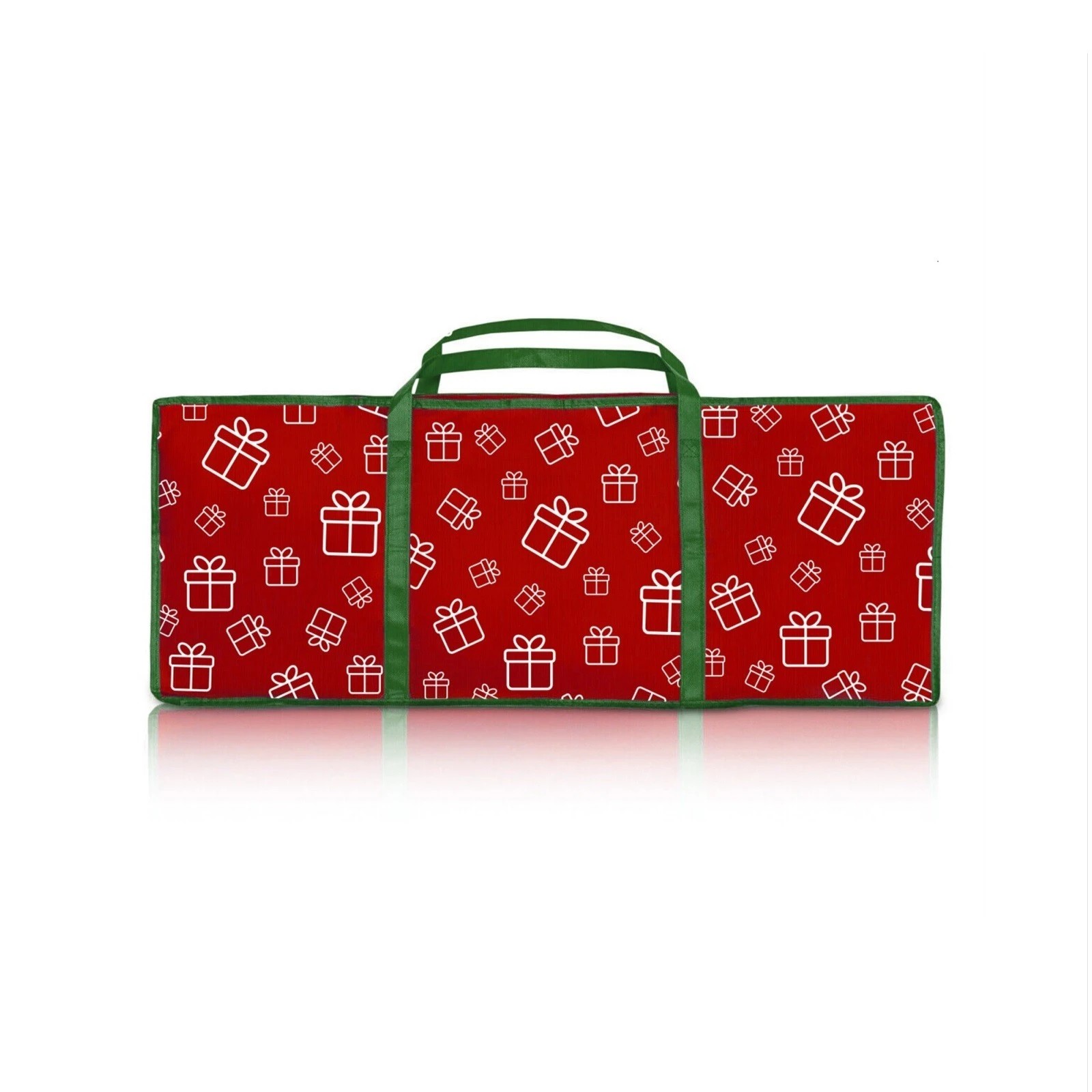 1 Santa's Helper Printed Christmas Paper Storage Bag With 5 Rolls and Scissors Set, 1 of 1