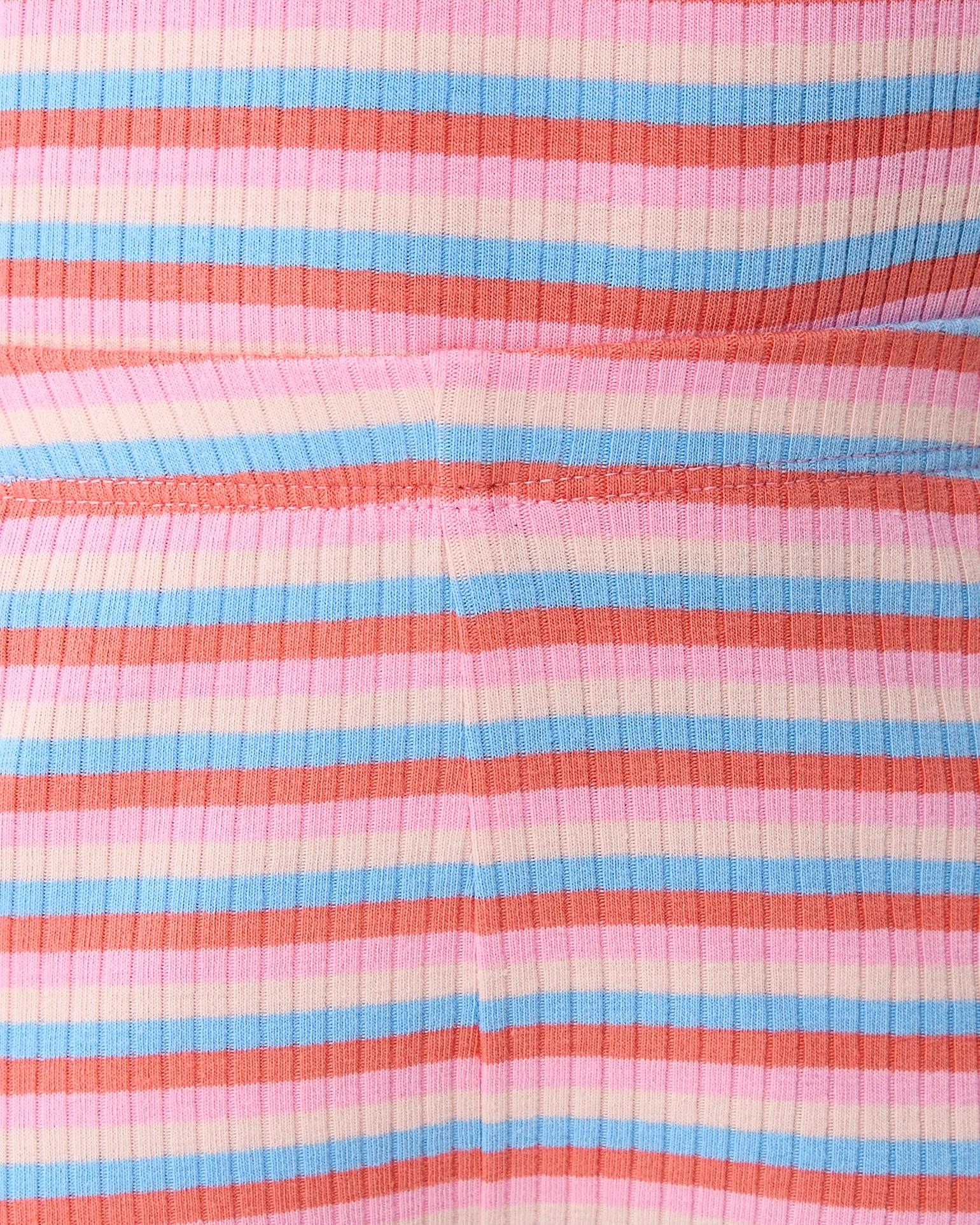 3 Printed Ribbed Bike Shorts Mlt Stripe, 3 of 6
