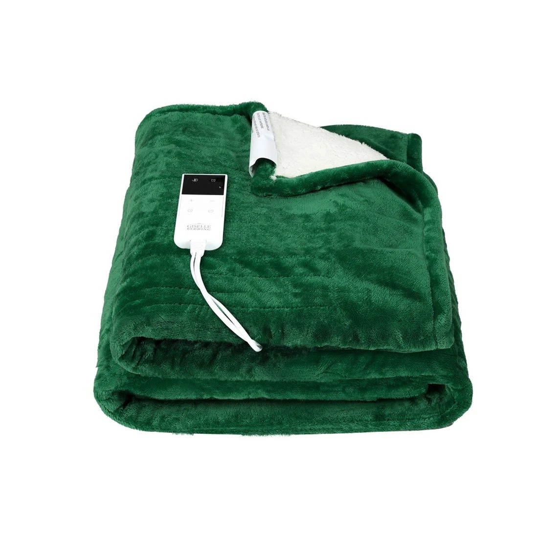 4 Giselle Electric Throw Rug Heated Blanket Double Sided Green - Green, 4 of 7
