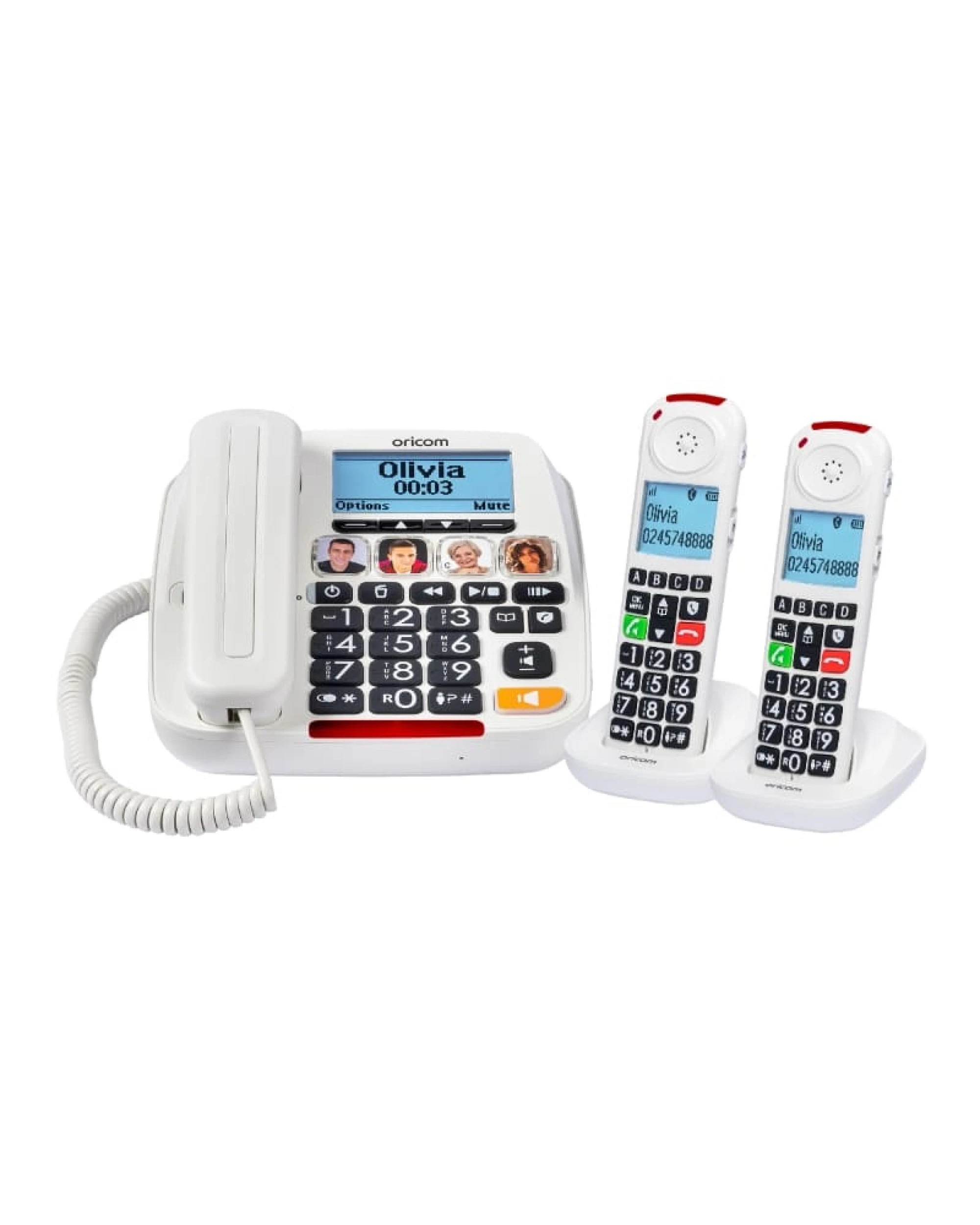 1 Oricom Care920-2 Amplified Big Button Home Phone Combo - White, 1 of 9