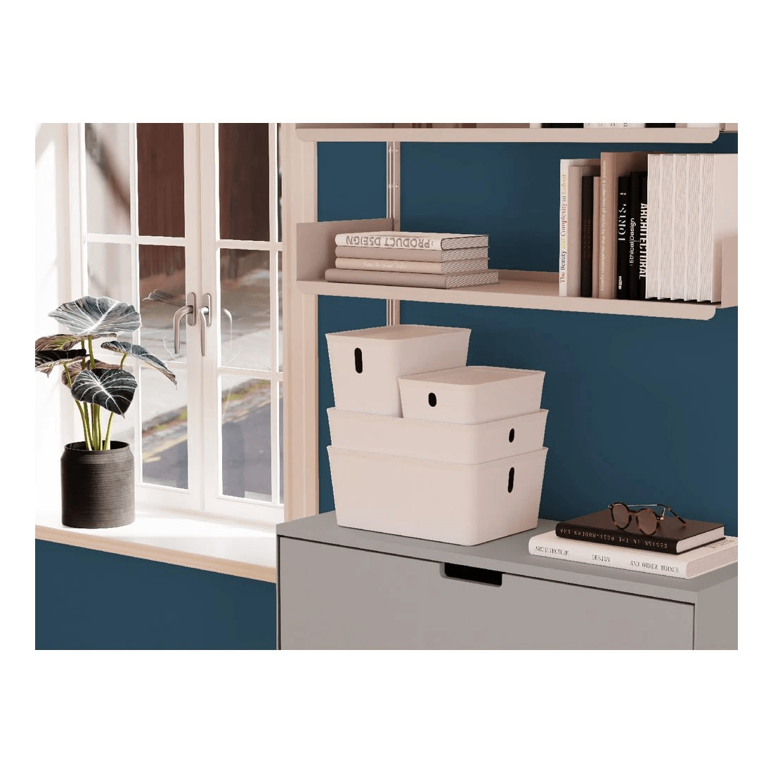 4 Otto 10L PET Modular Basket Large Tall White, 4 of 5