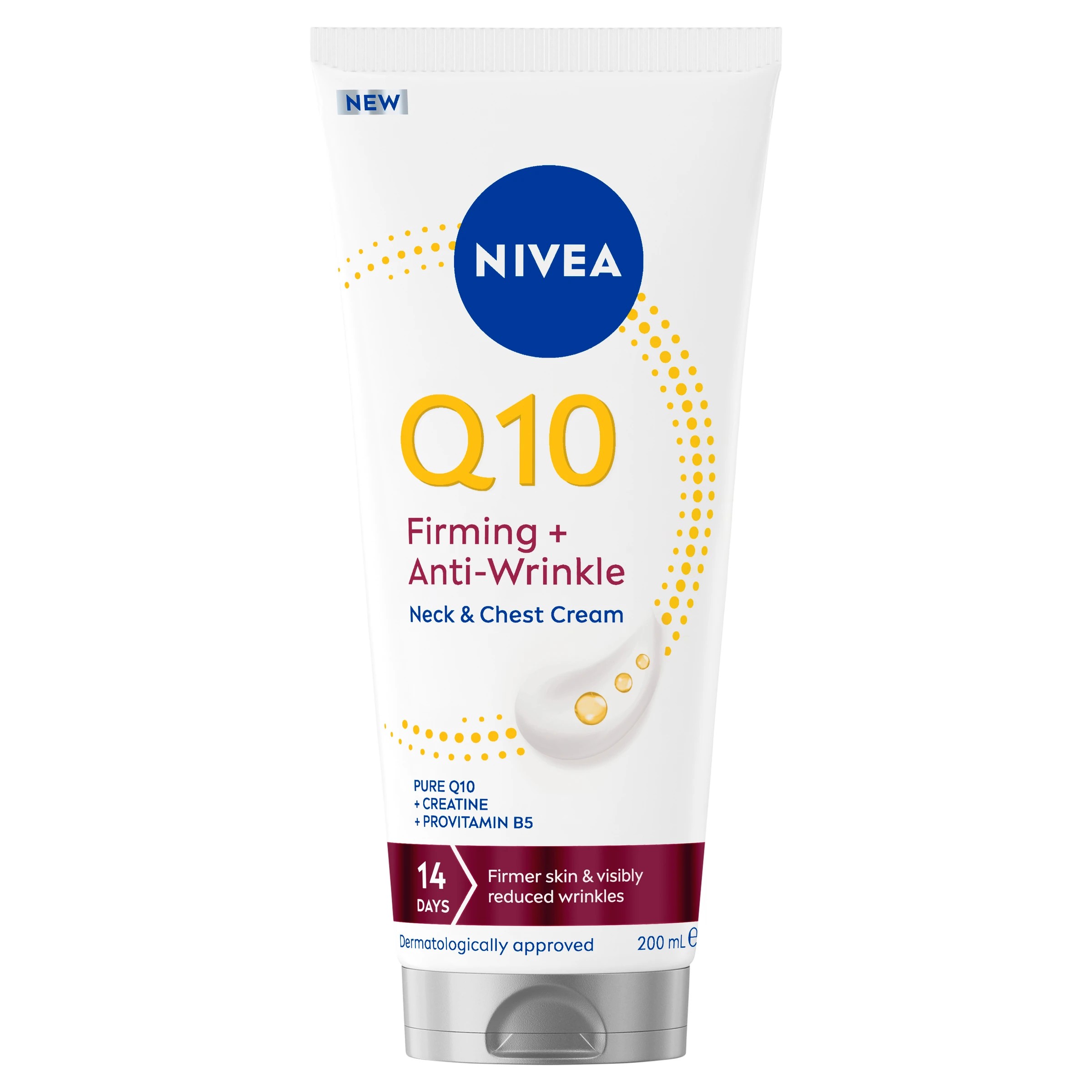 1 New Nivea Q10 Firming & Anti-Wrinkle Neck & Chest Cream 200ml -  Creatine & Provitamin B5, 1 of 8