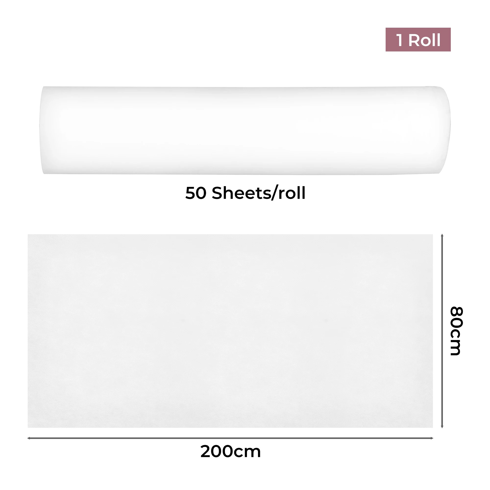 2 TradeRight 50Pcs Disposable Bed Sheet Non-woven Massage Beauty SPA Salon Table Cover, 2 of 5
