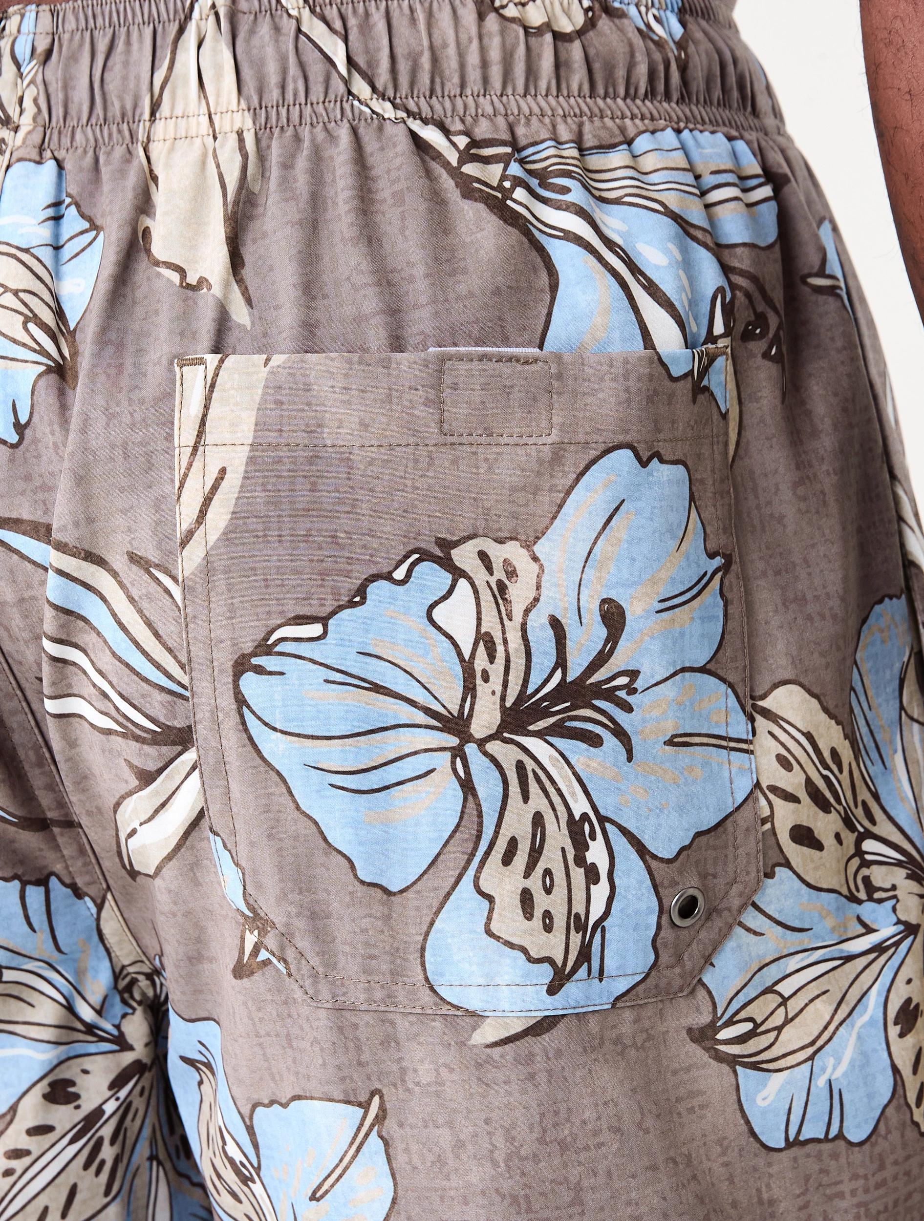 4 Regular Print Boardshorts Brn Floral, 4 of 7