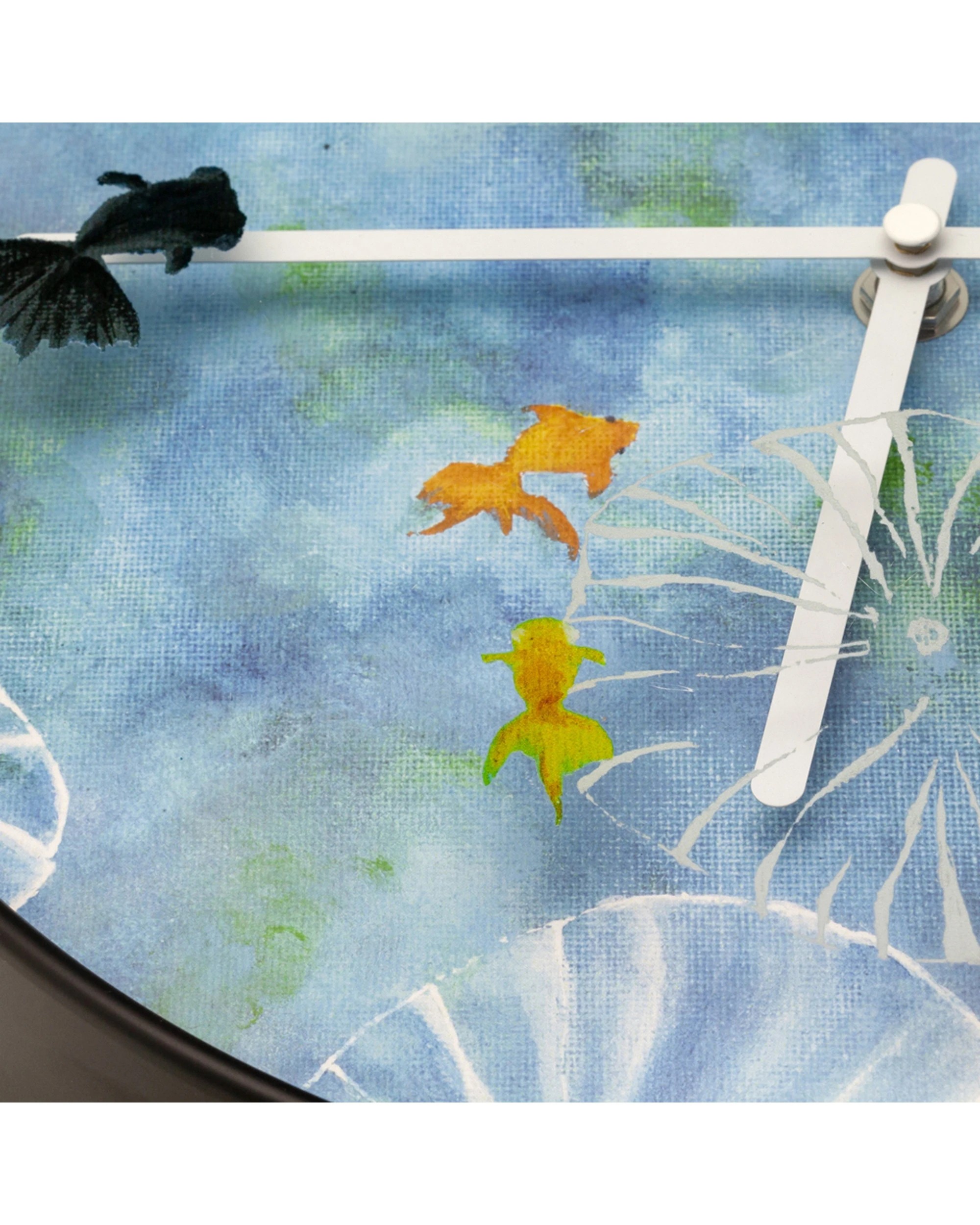 5 NEXTIME Pond 30cm Silent Wall Clock Silent Sweep Artistic Design Plastic Case - Blue, 5 of 5