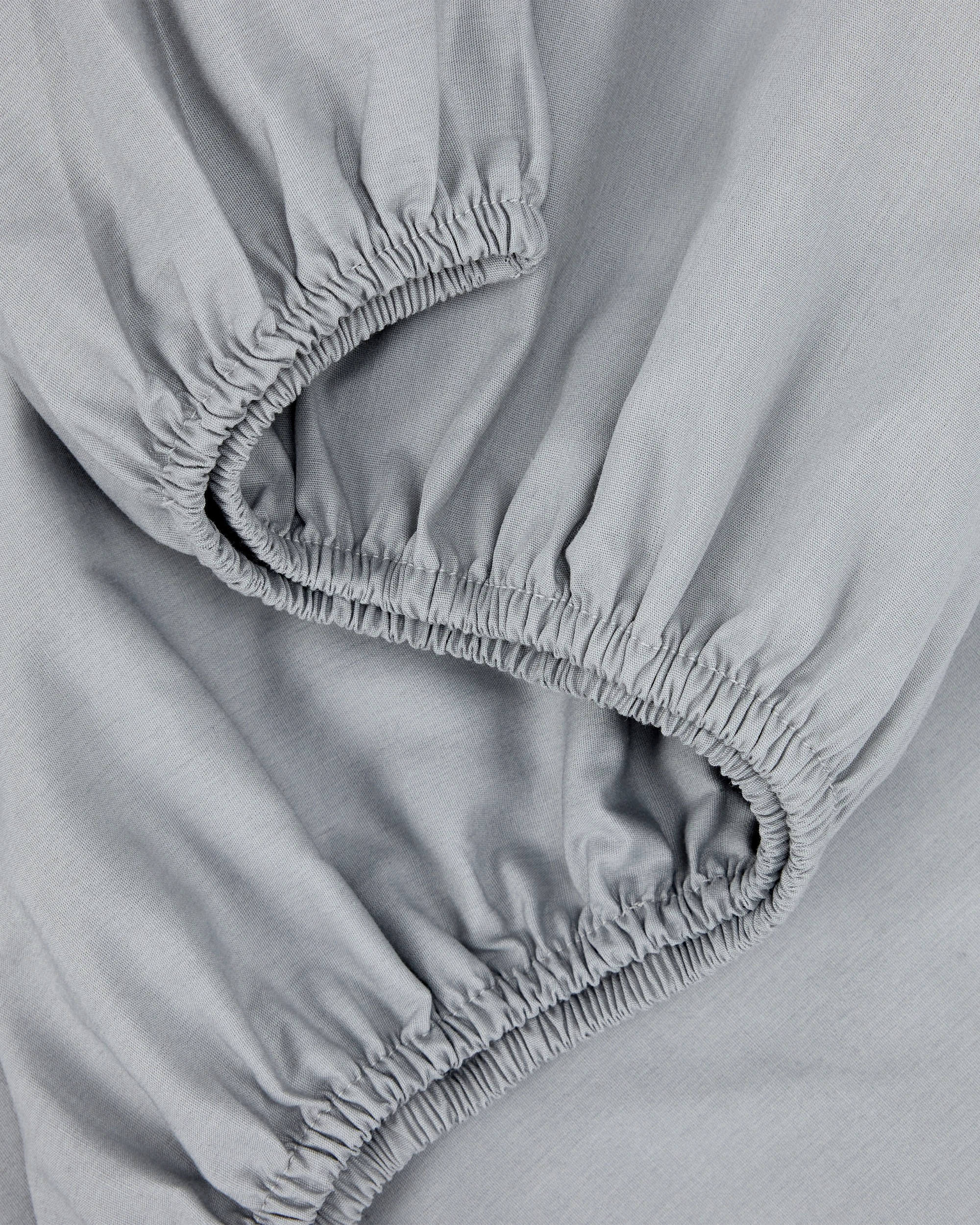 5 250 Thread Count Cotton Rich Fitted Sheet - King Bed, Light Grey, 5 of 6