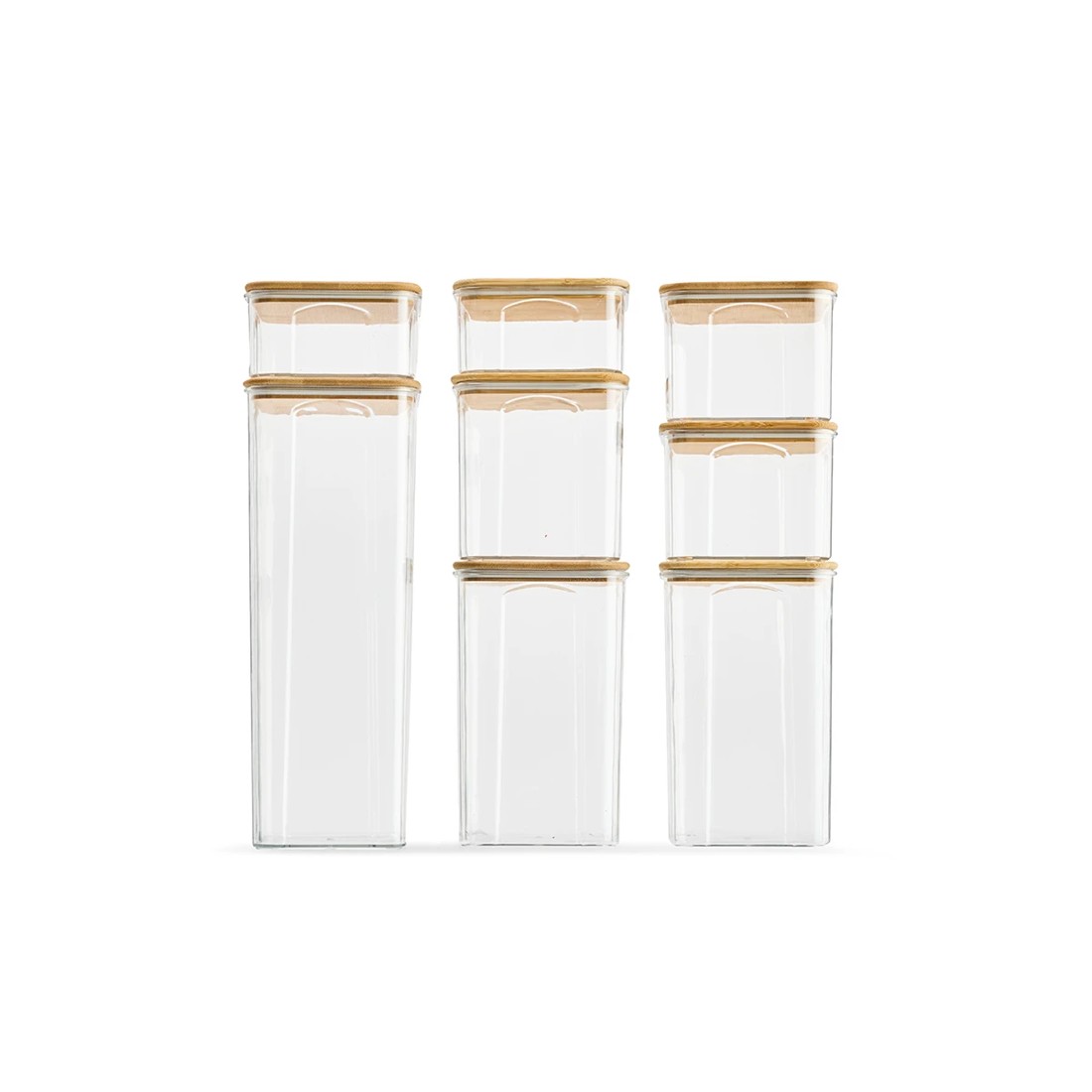 2 8 Piece Bamboo Lid Food Storage Set, 2 of 10