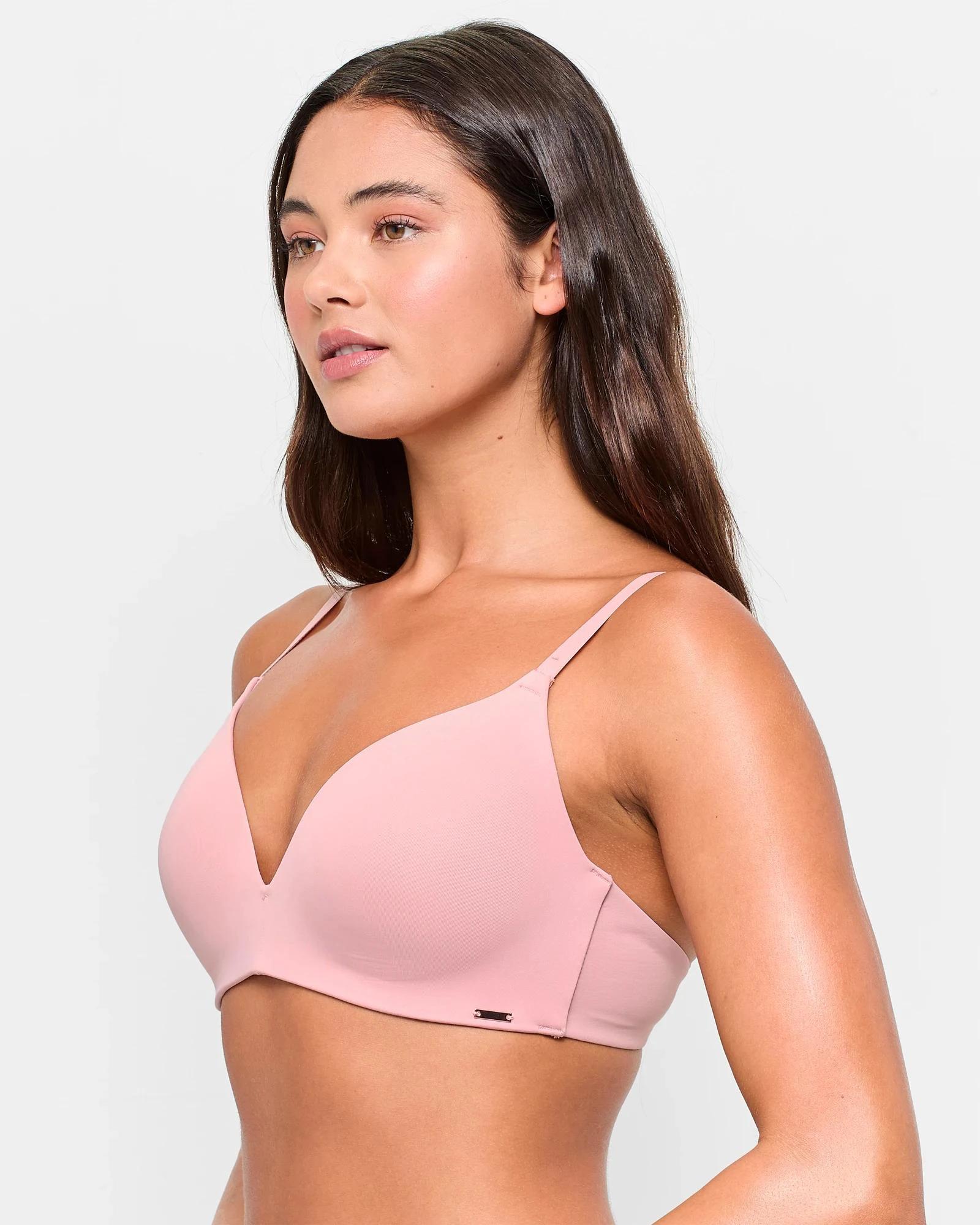 3 Target Woman 2 Pack Wirefree T-Shirt Bras SOFT ROSE/BARE BEAUTY, 3 of 4