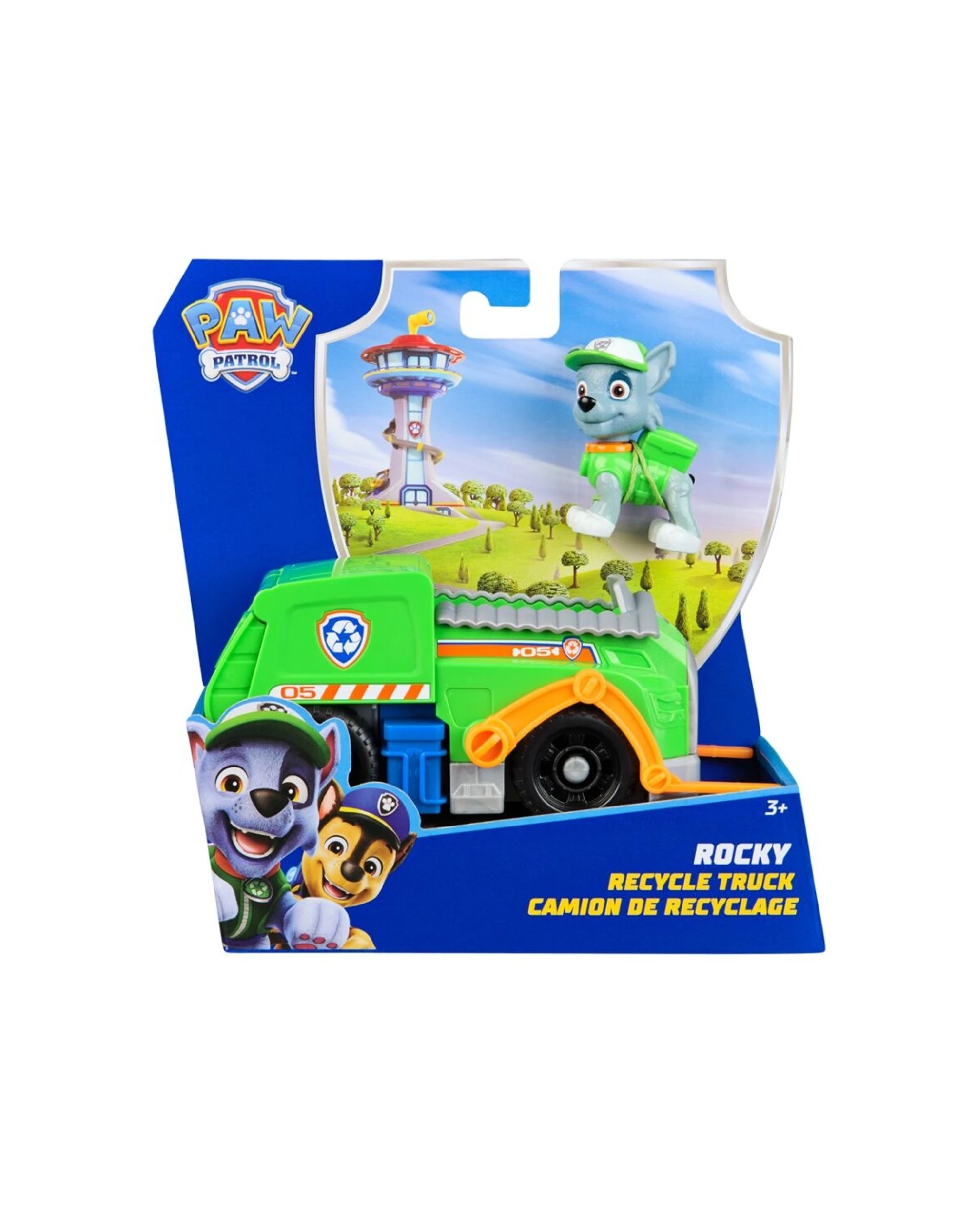 1 Paw Patrol 2pc Kids Sustainable Basic Toy Rescue Vehicle Rocky - Green, 1 of 6