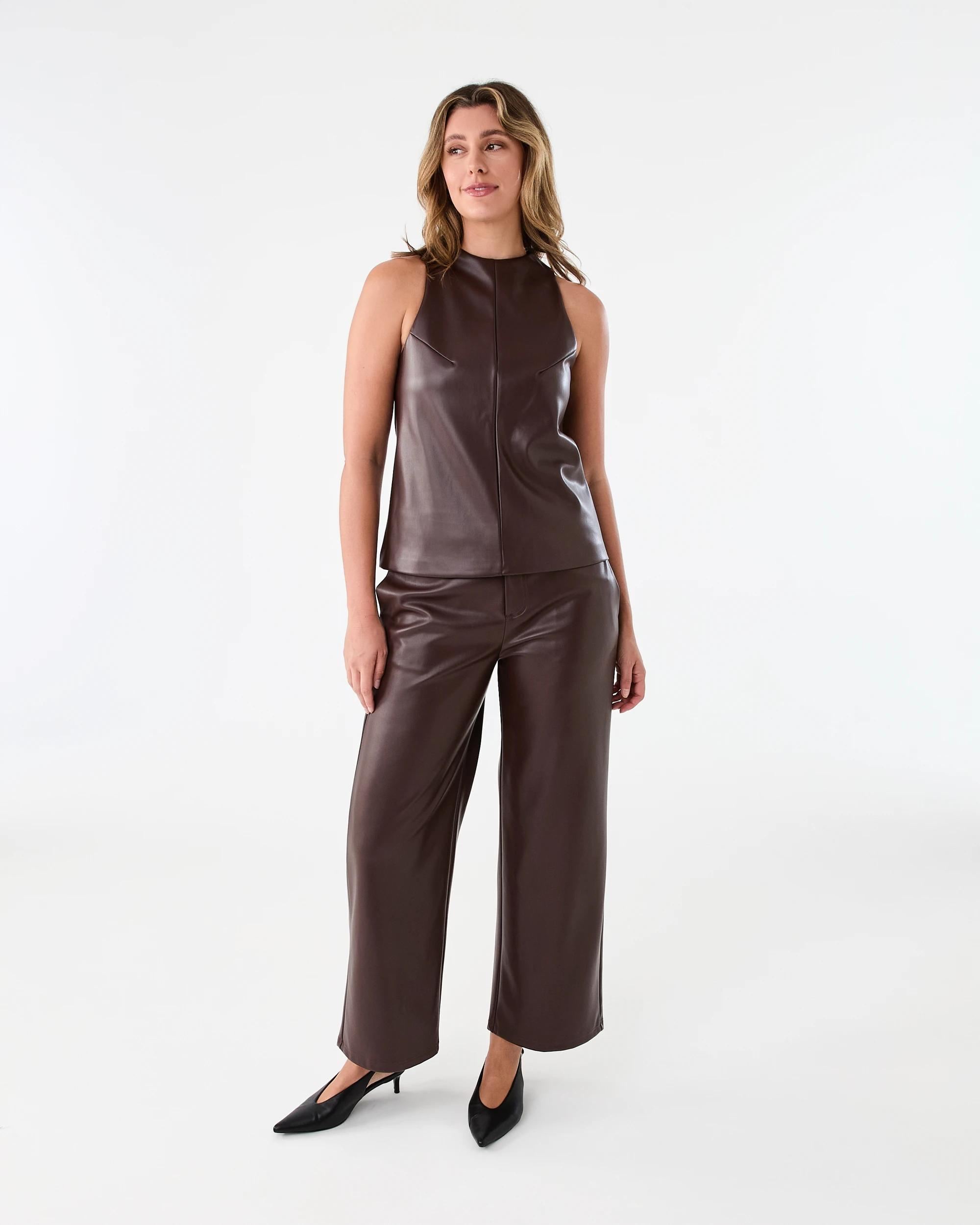 7 PU Pants Choc Plum, 7 of 7