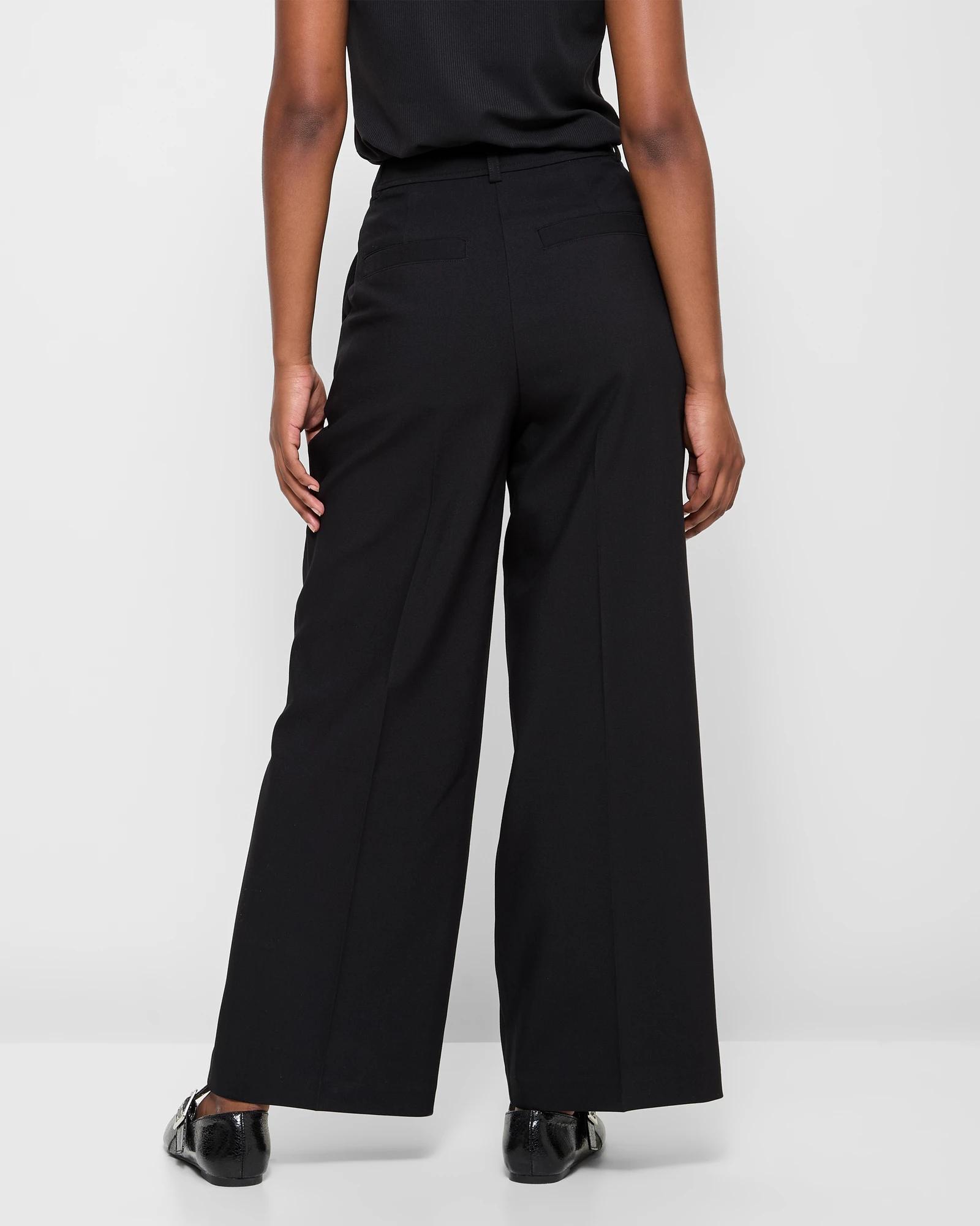 4 Target Petites Tailored Wide Leg Pants BLACK, 4 of 5