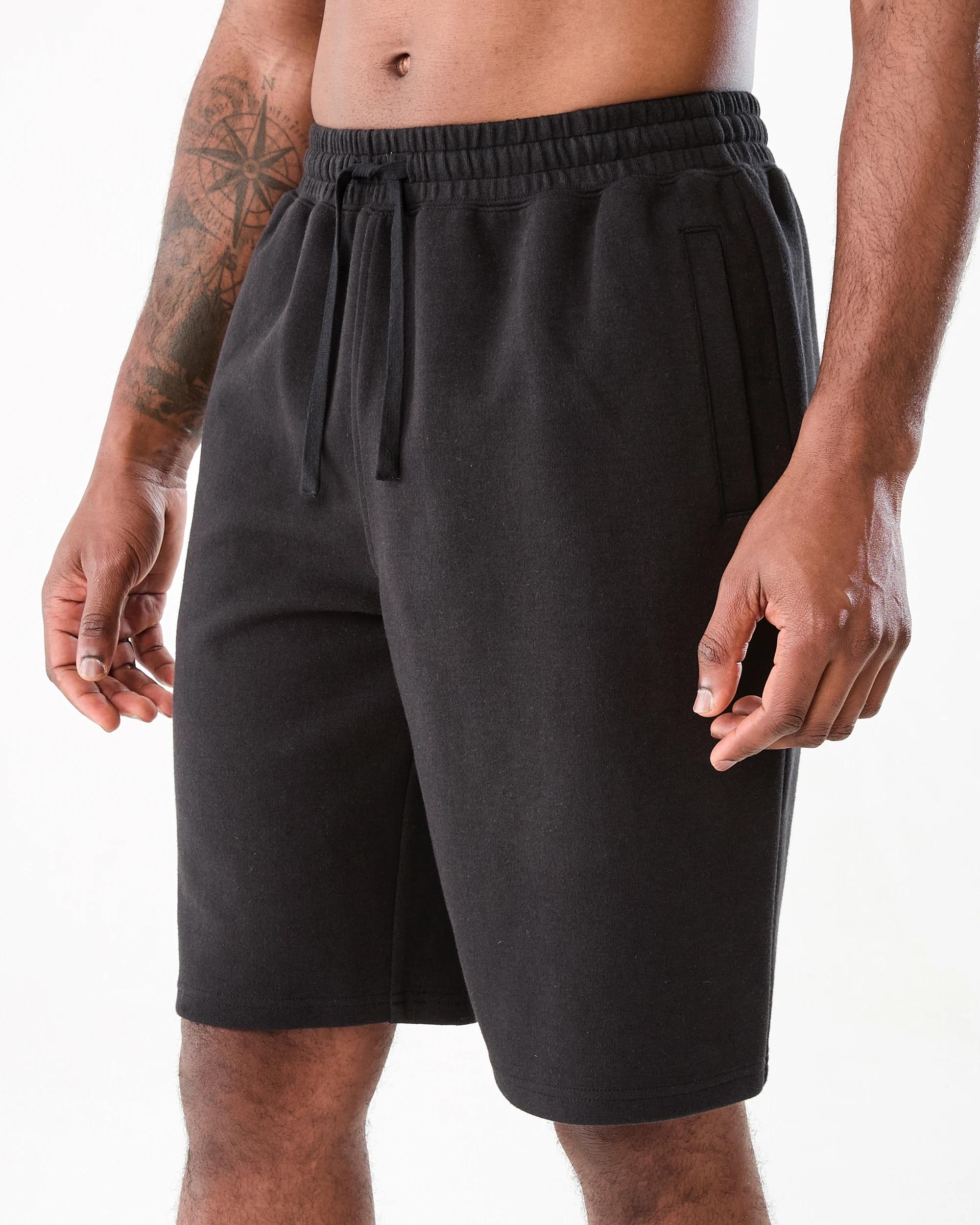 2 Elastic Waist Interlock Knit Shorts Black, 2 of 7