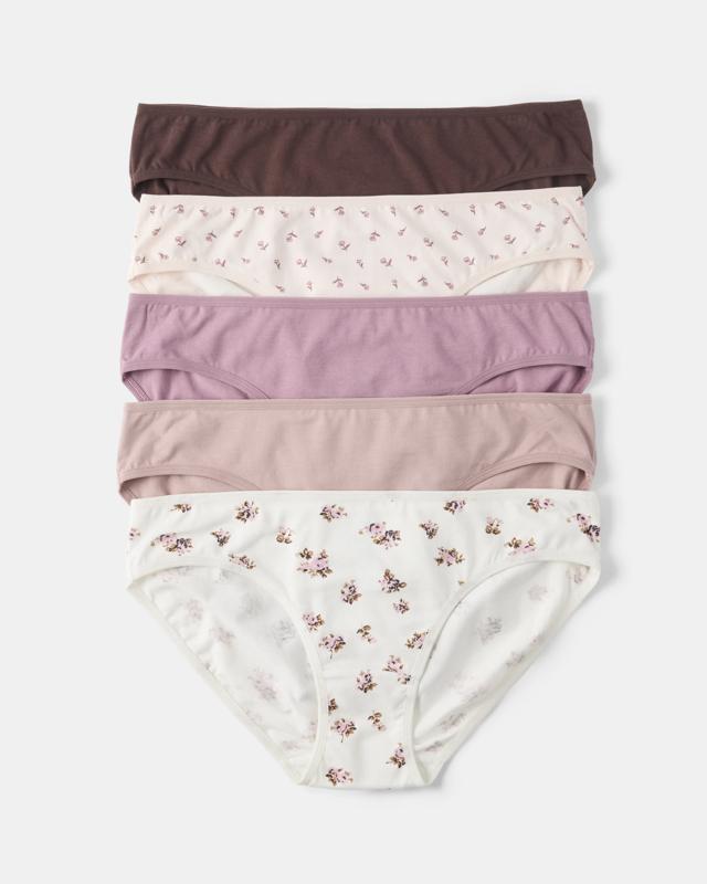 5 Pack Cotton Stretch Bikini Br