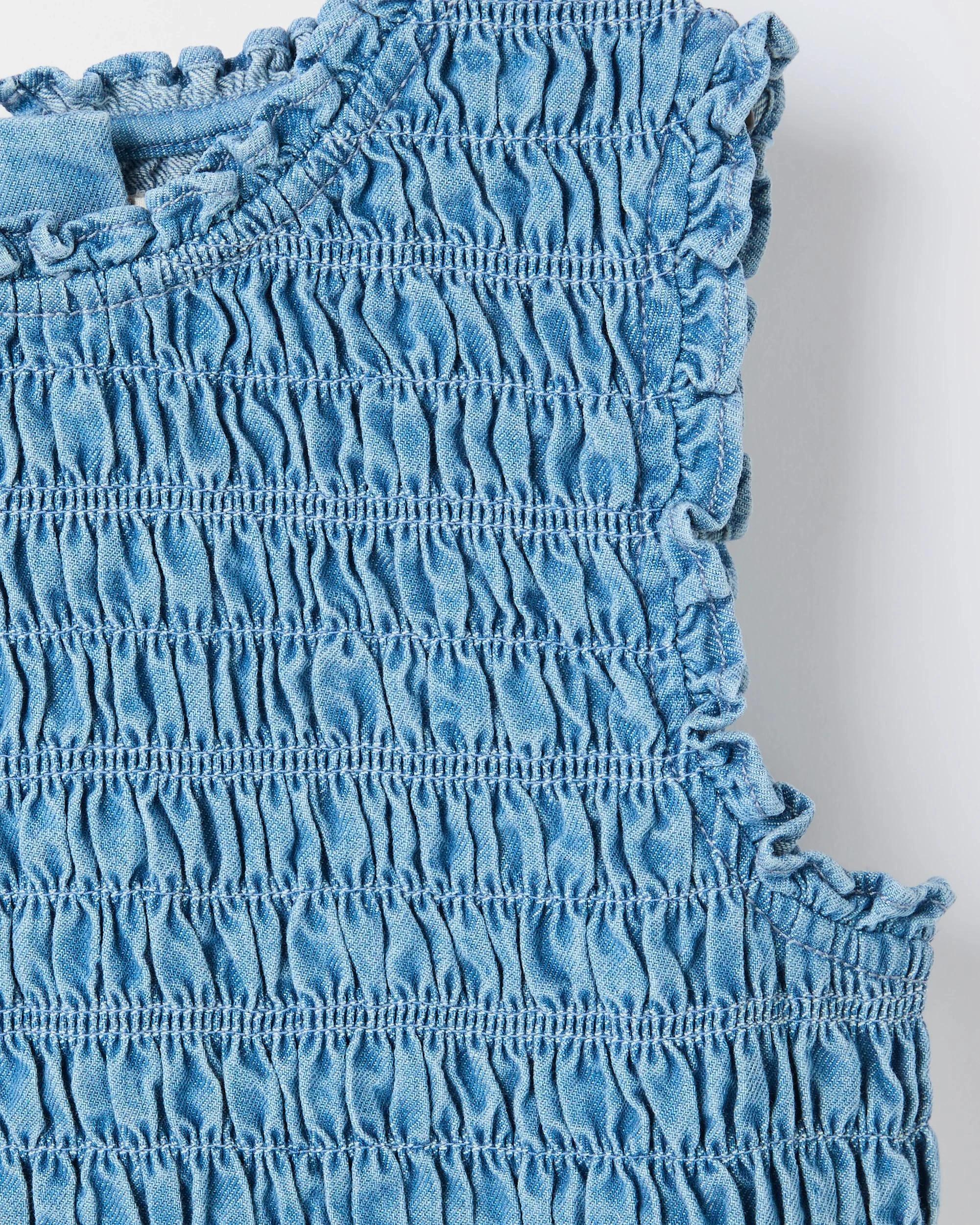 5 Target Denim Shirred Denim Playsuit MID CHAMBRAY, 5 of 7