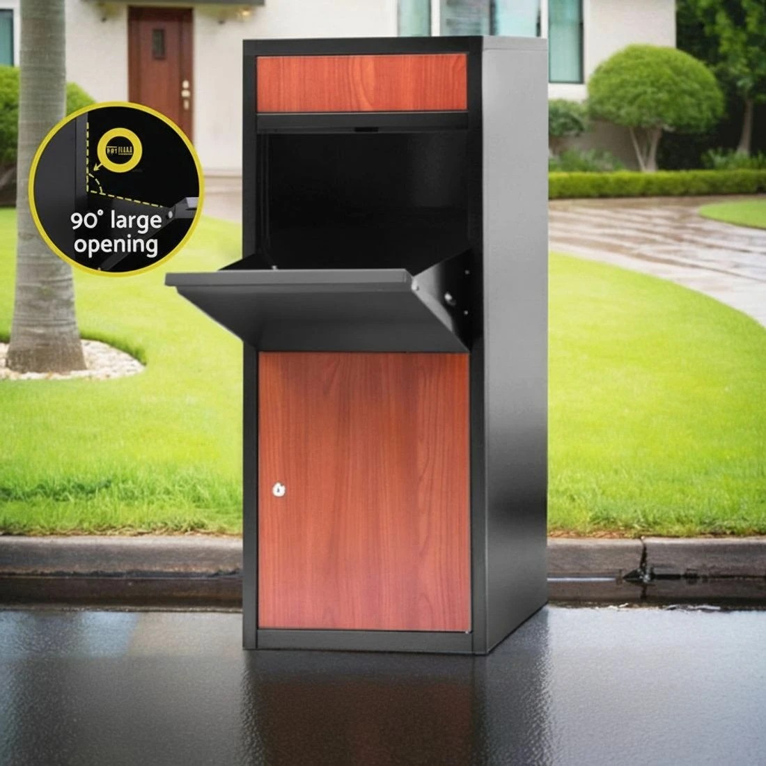 6 Gardeon Parcel Letterbox Drop Box Package - Black, 6 of 7