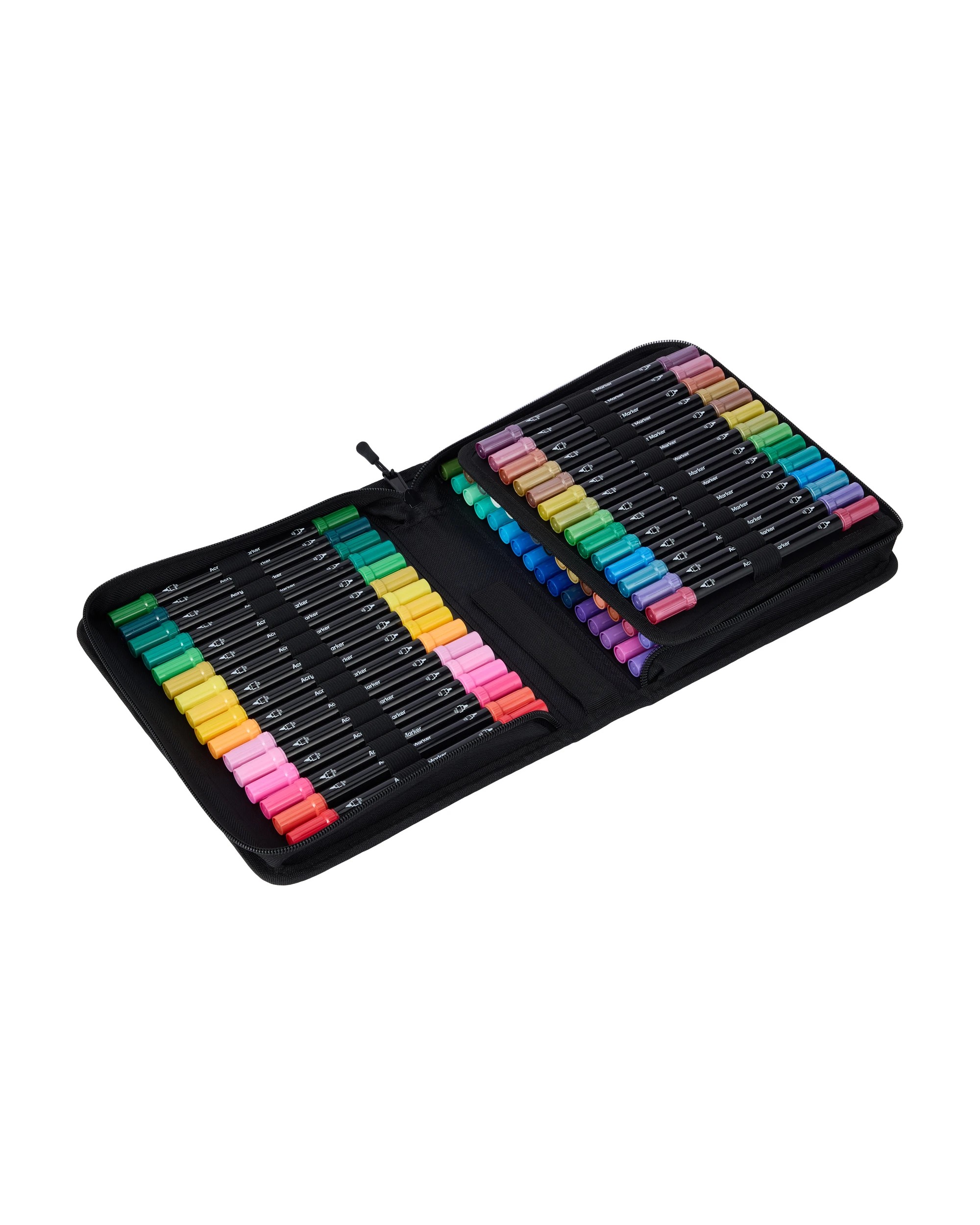 1 60 Pack Dual Tip Acrylic Paint Markers, 1 of 10