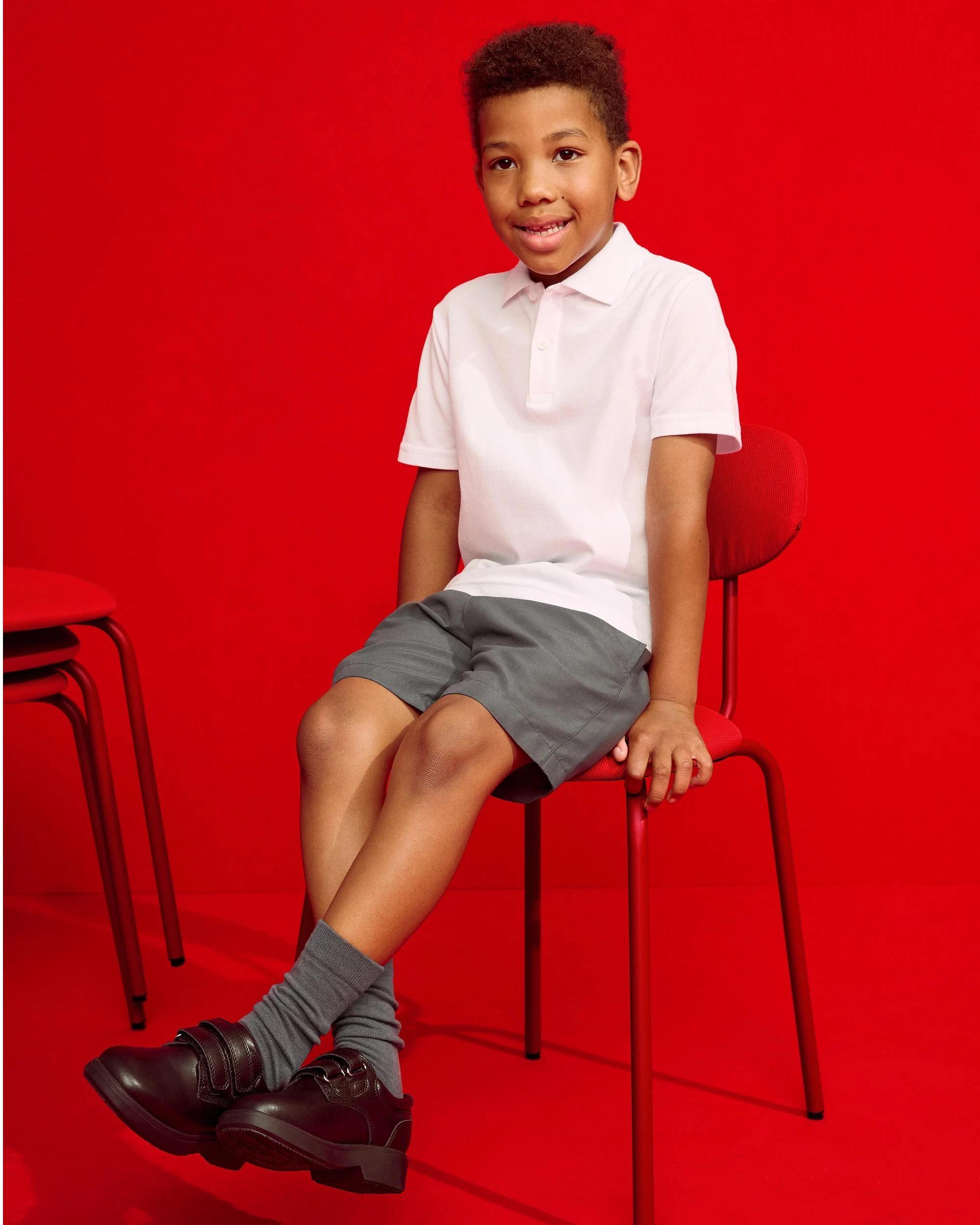 4 Target Kids School 2 Pack Microfibre Shorts GREY, 4 of 5